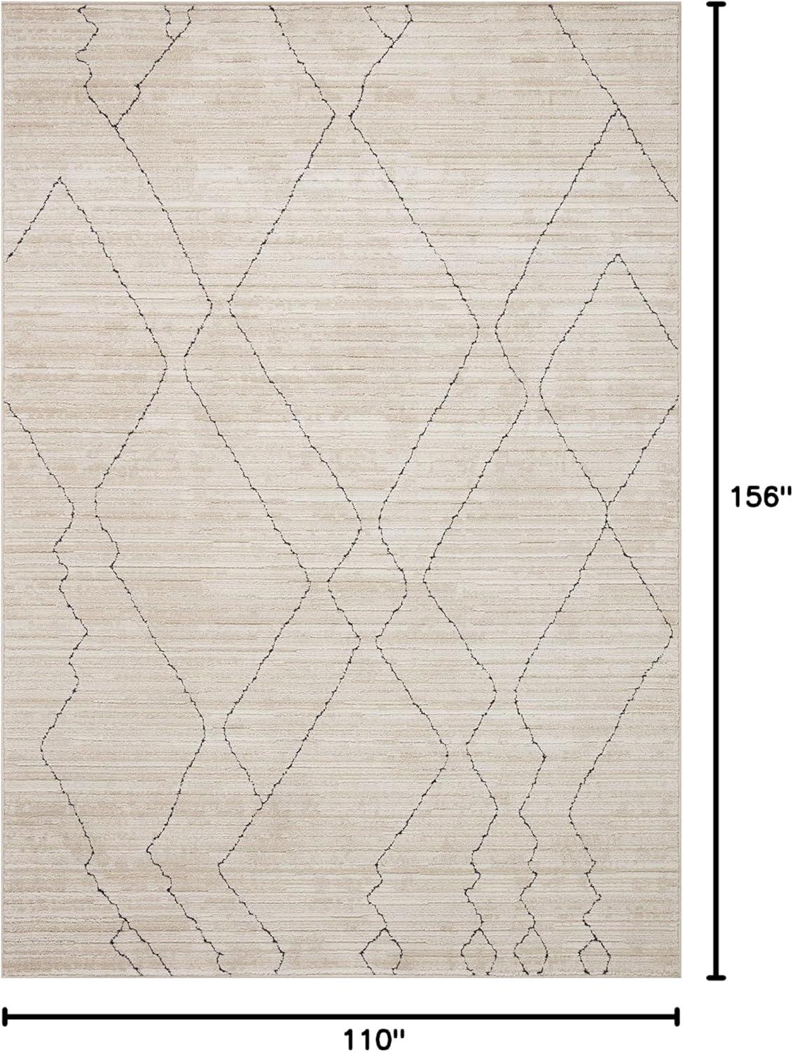 Loloi II Darby Sand / Charcoal 9'-2" x 13' Area Rug