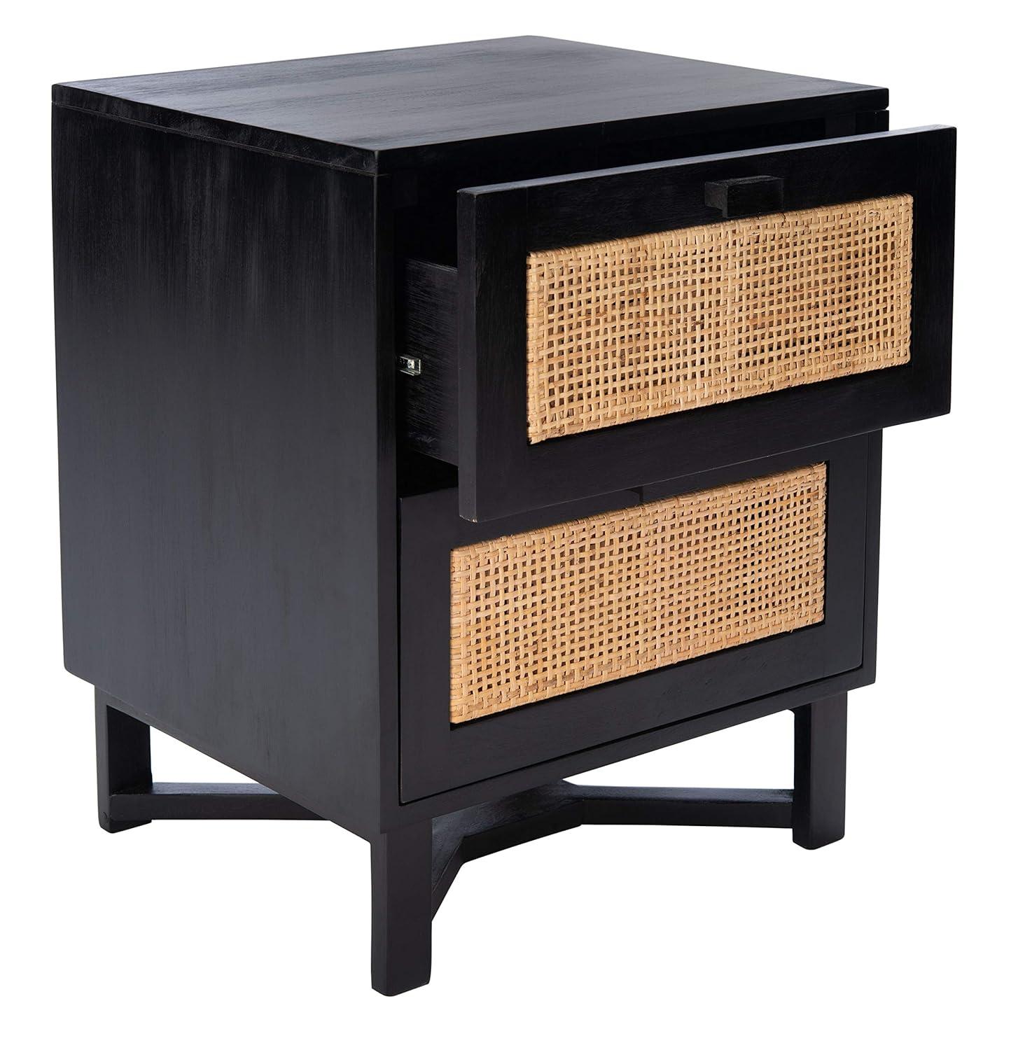 SAFAVIEH Hedwig Coastal 2 Drawer Nightstand, Natural