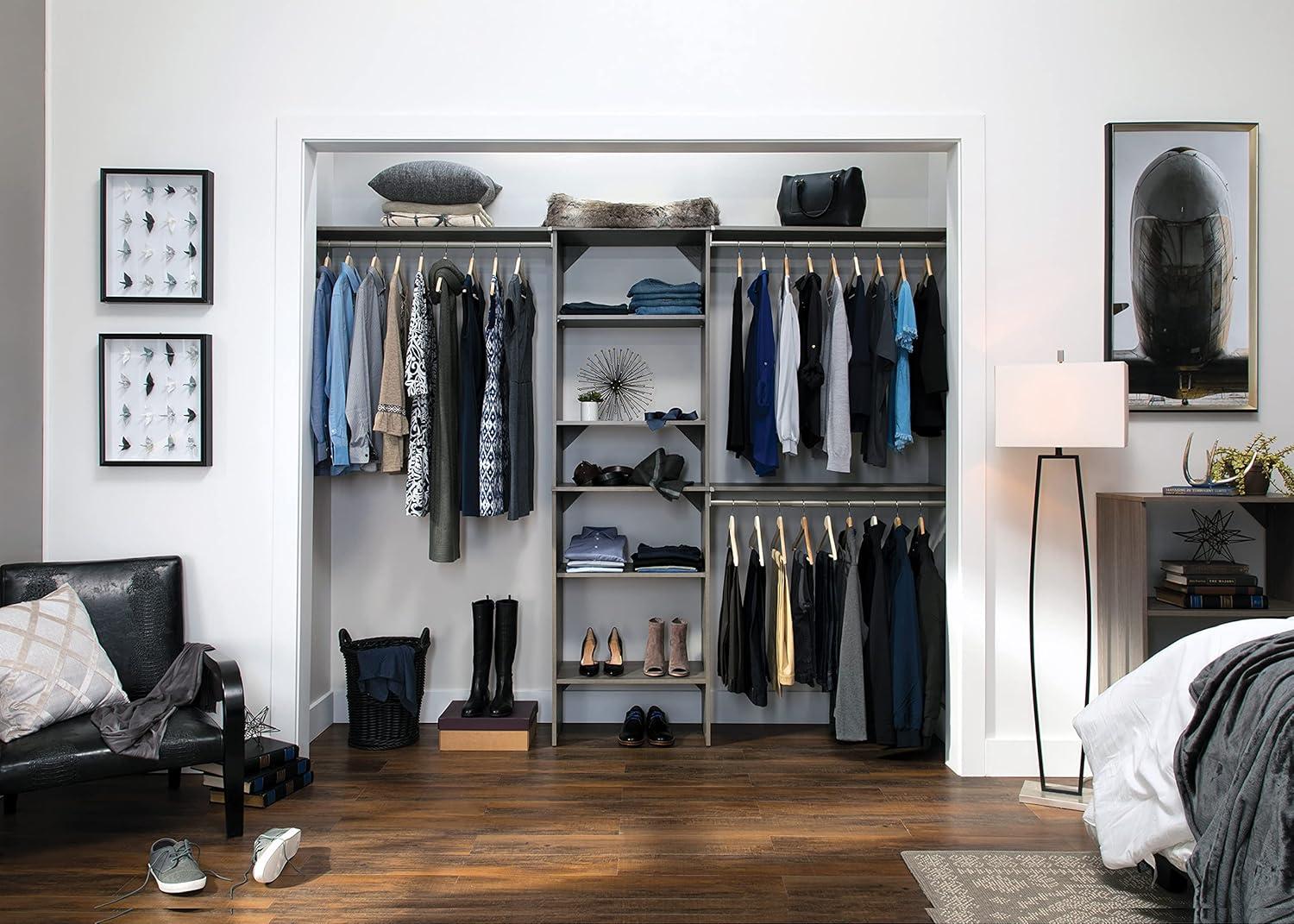 Closetmaid Ss25-Cos Suitesymphony 7 To 10 Foot Wide Closet System Organizer - Grey