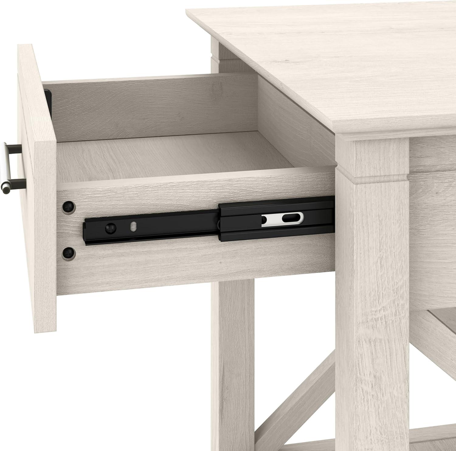 Bush Furniture Key West End Table, Linen White Oak