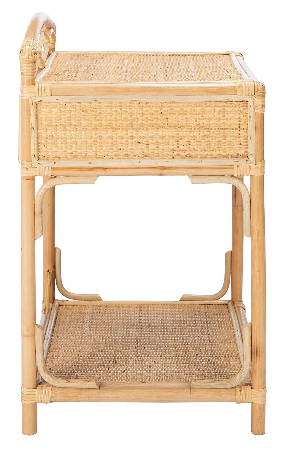 Bea 1 Drawer 1 Shelf Nightstand - NST4000 - Natural - Safavieh