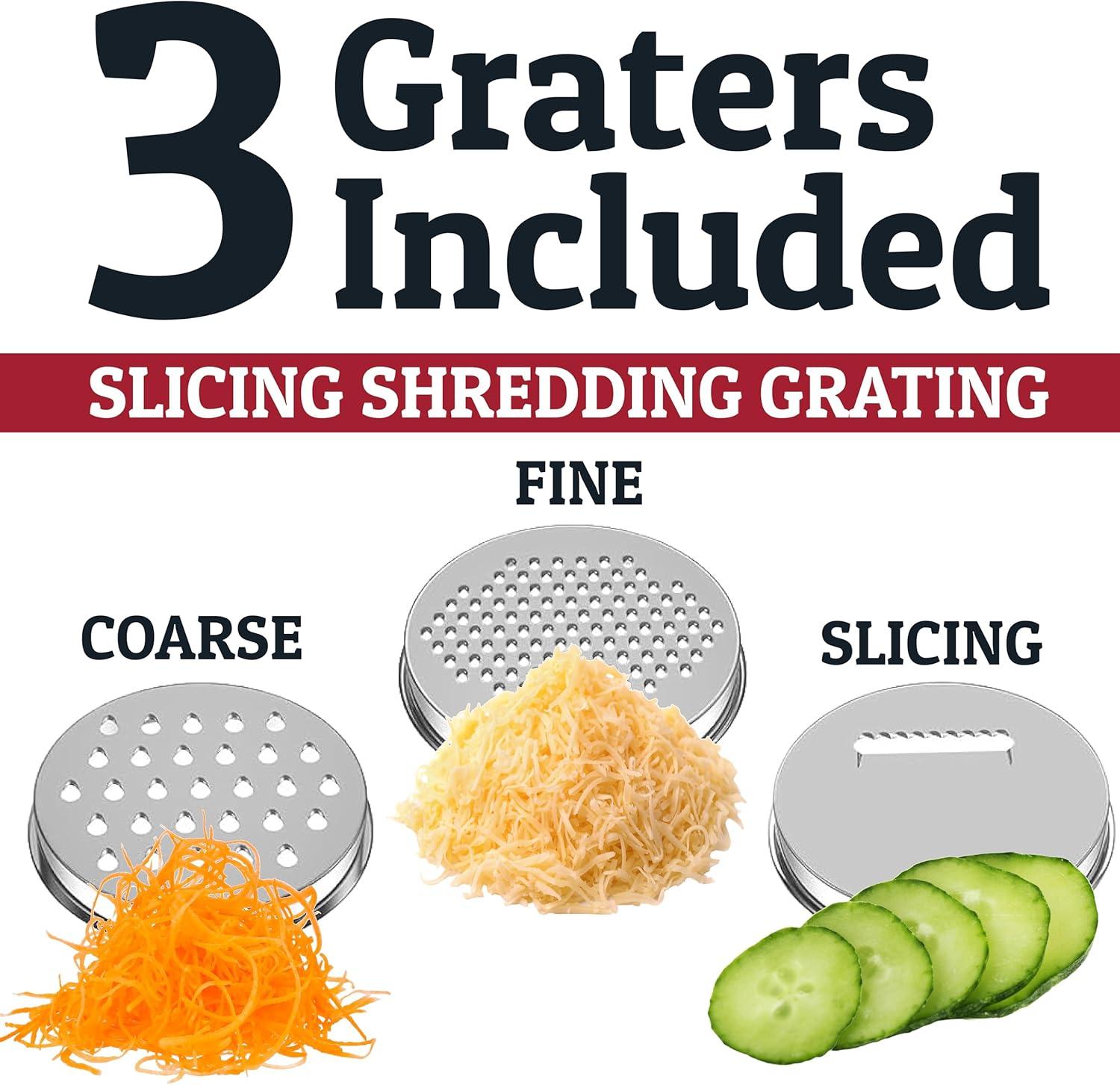 Mixing Bowls with Lids Set - Nesting Bowls with Airtight Lids + Graters - Stainless Steel Non-Slip Mixing Bowl for Baking, (Red, 5-Piece Set)