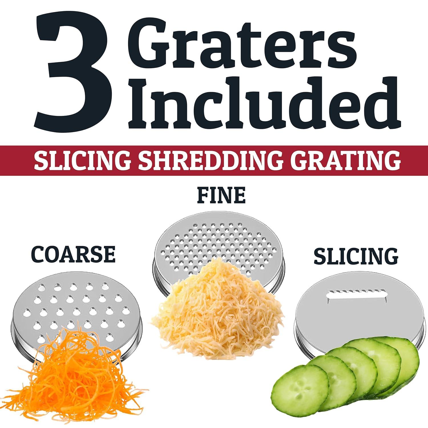 Mixing Bowls with Lids Set - Nesting Bowls with Airtight Lids + Graters - Stainless Steel Non-Slip Mixing Bowl for Baking, (Red, 5-Piece Set)