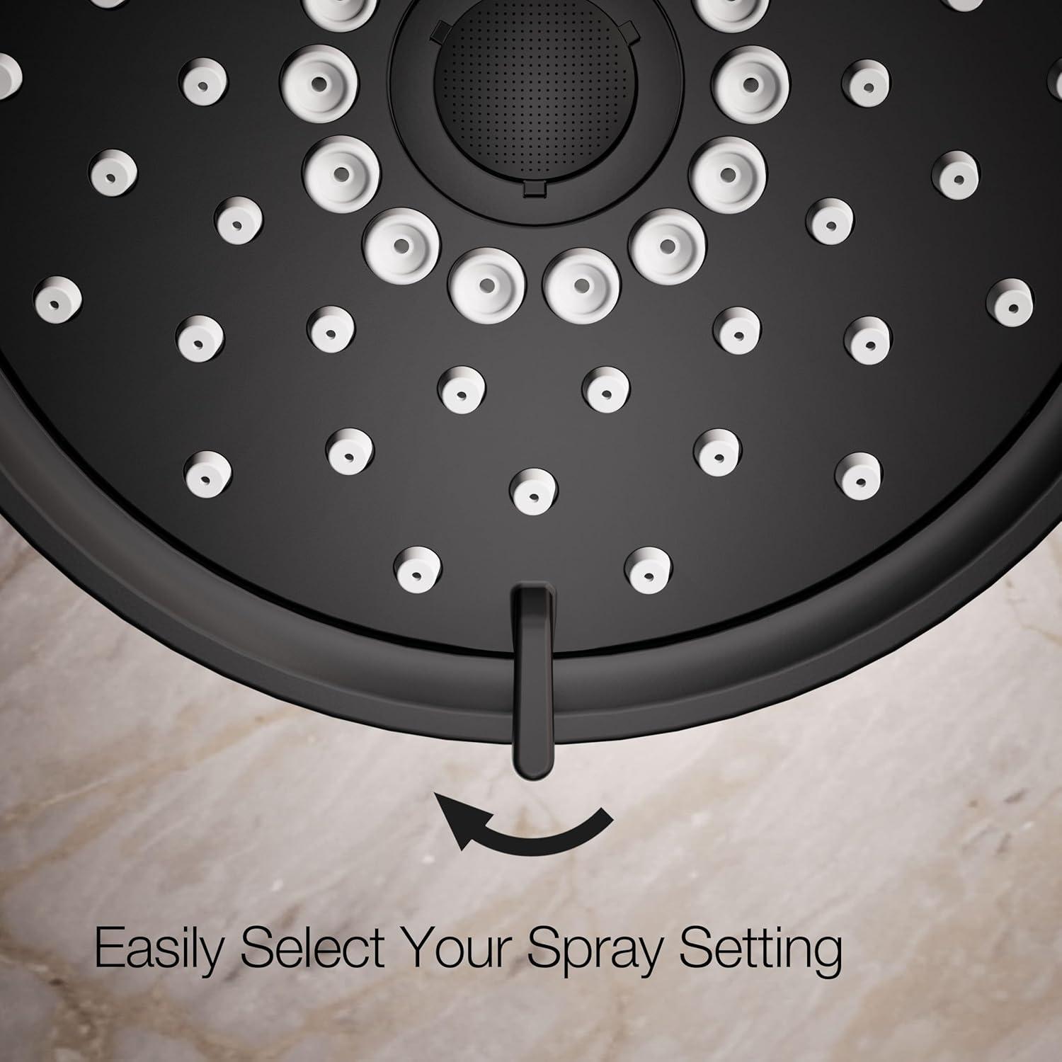 Kohler Purist 2.5 Gpm Multifunction Wall Mount Showerhead, Three Spray Settings, 5.5" High Pressure Spray Head