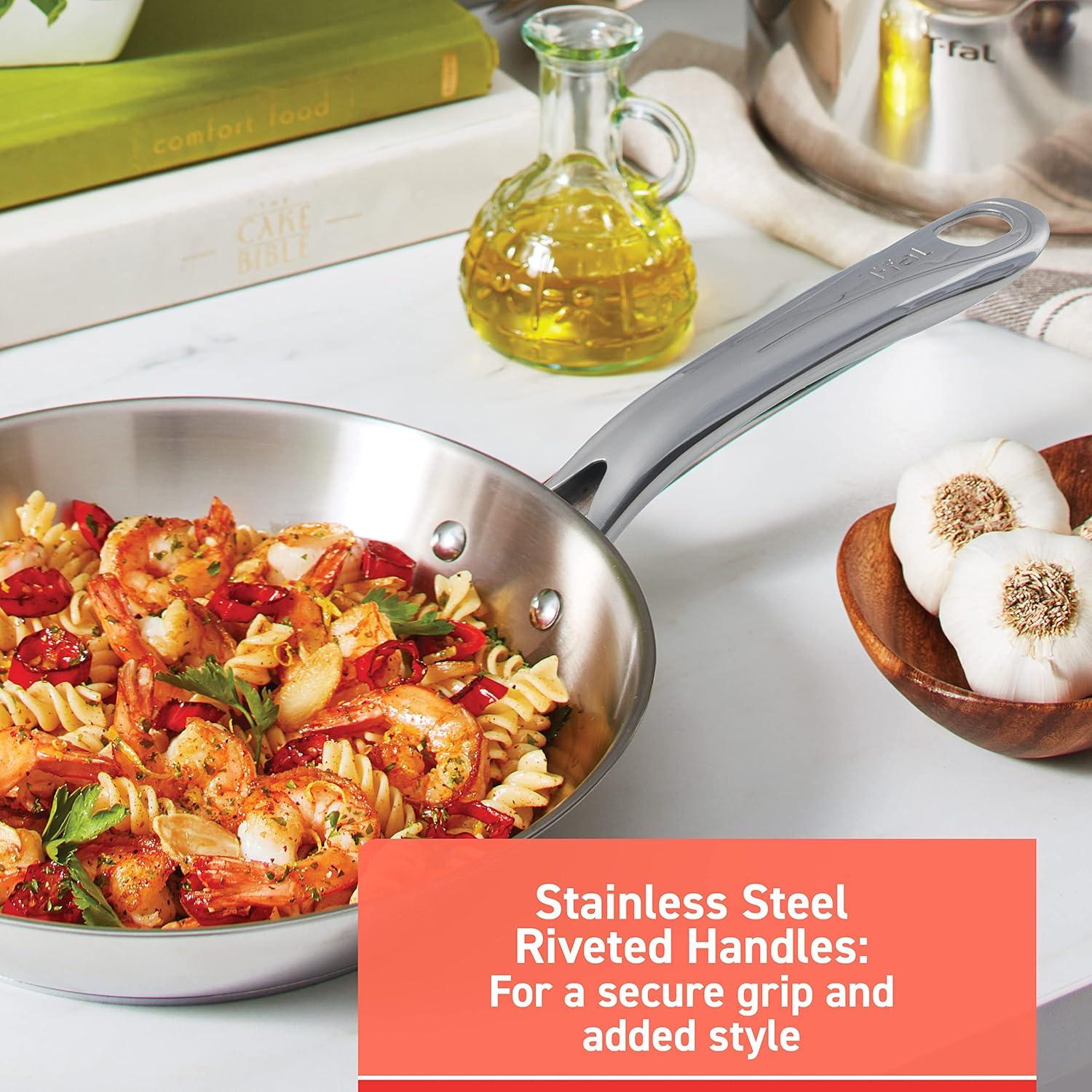 11-Piece Stainless Steel Induction Cookware Set with Glass Lids