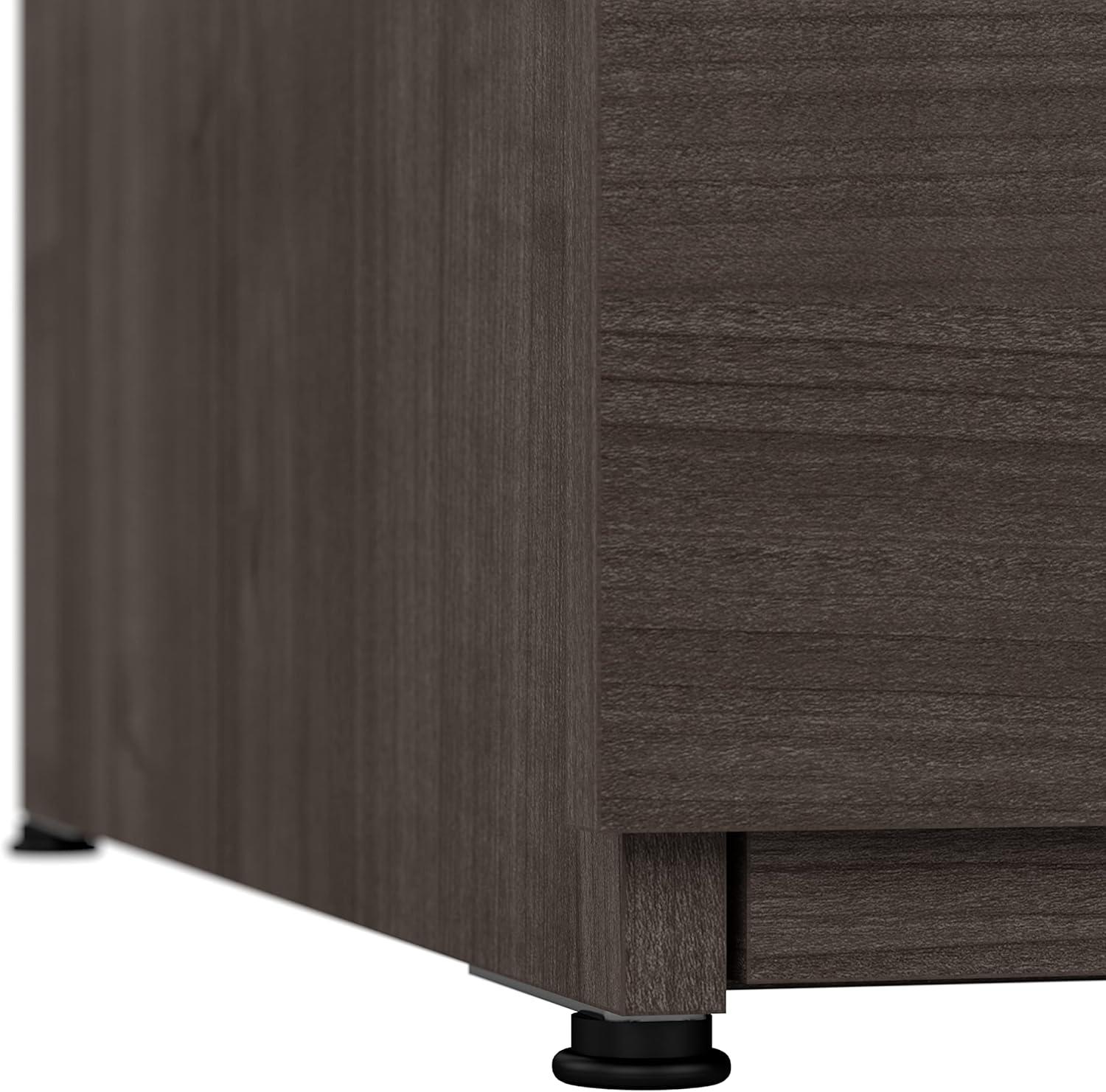 Bestar Ridgeley 2-Drawer Engineered Wood Lateral File Cabinet in Gray Maple