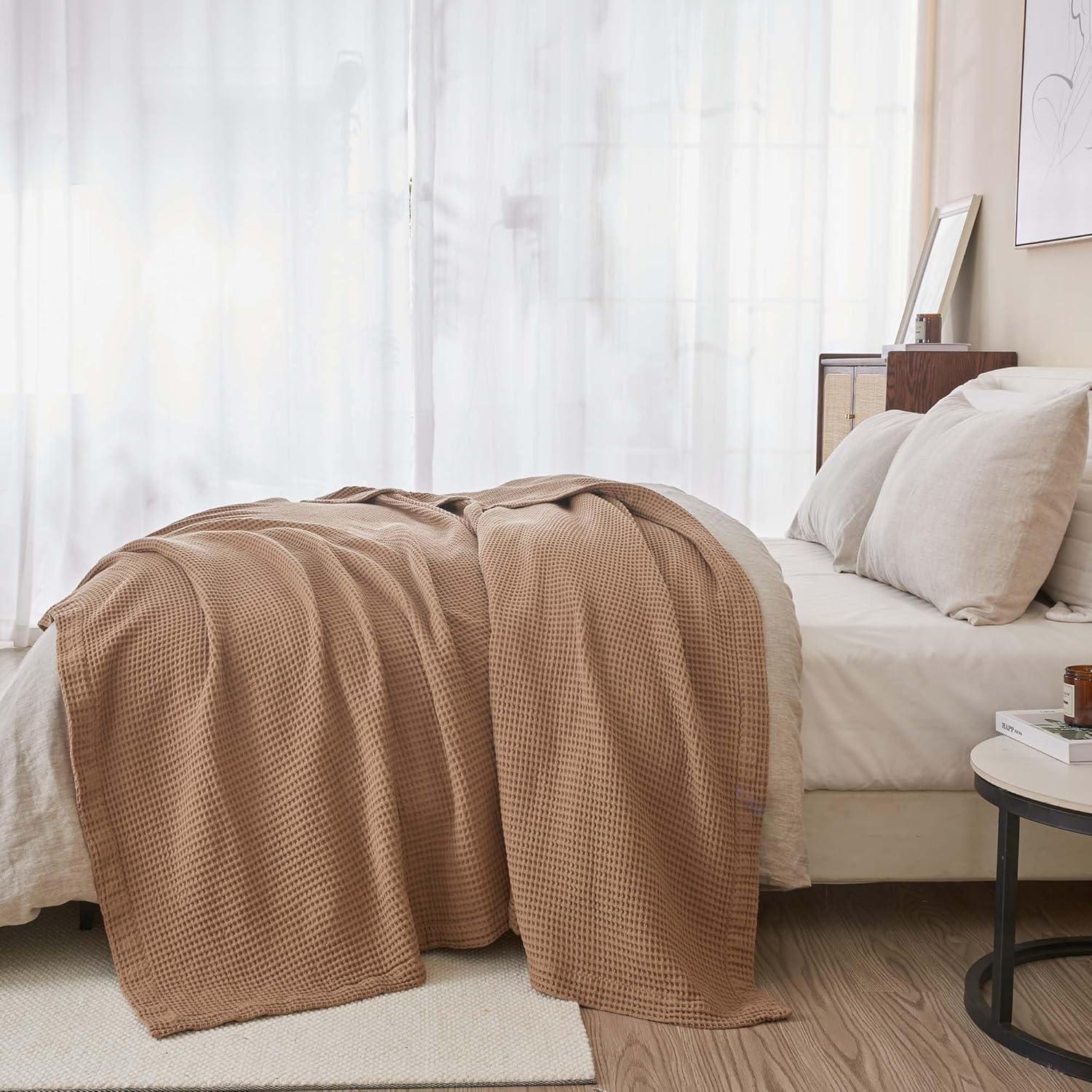 100% Cotton Waffle Weave Blanket