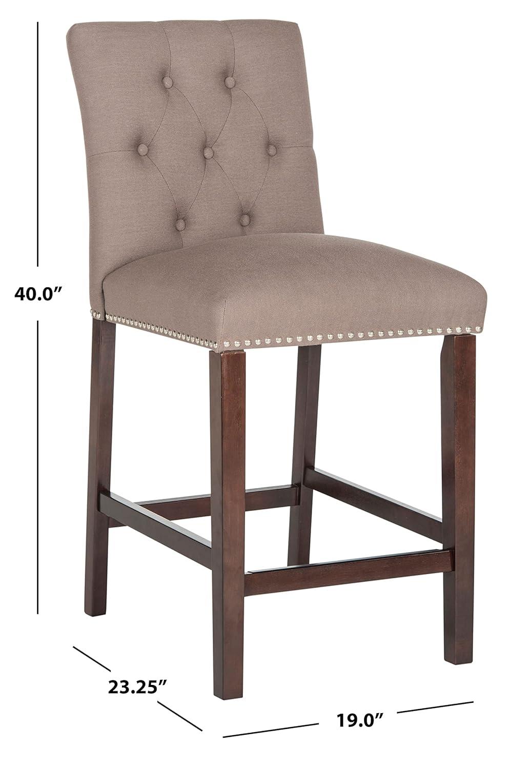 Norah Counter Stool (Set of 2) - FOX6209 - Dark Taupe - Safavieh Couture