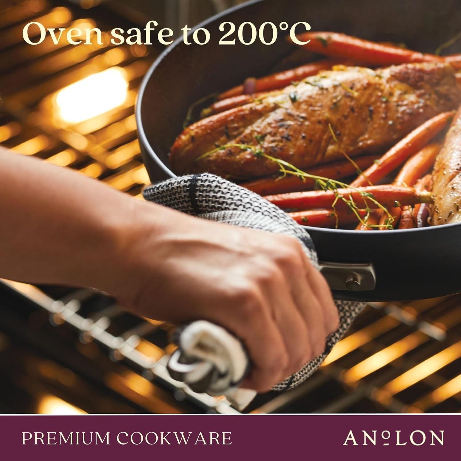 Anolon Advanced Home Hard Anodized Nonstick Frying Pan Set, 10.25 Inch And 12.75 Inch, 2-Piece