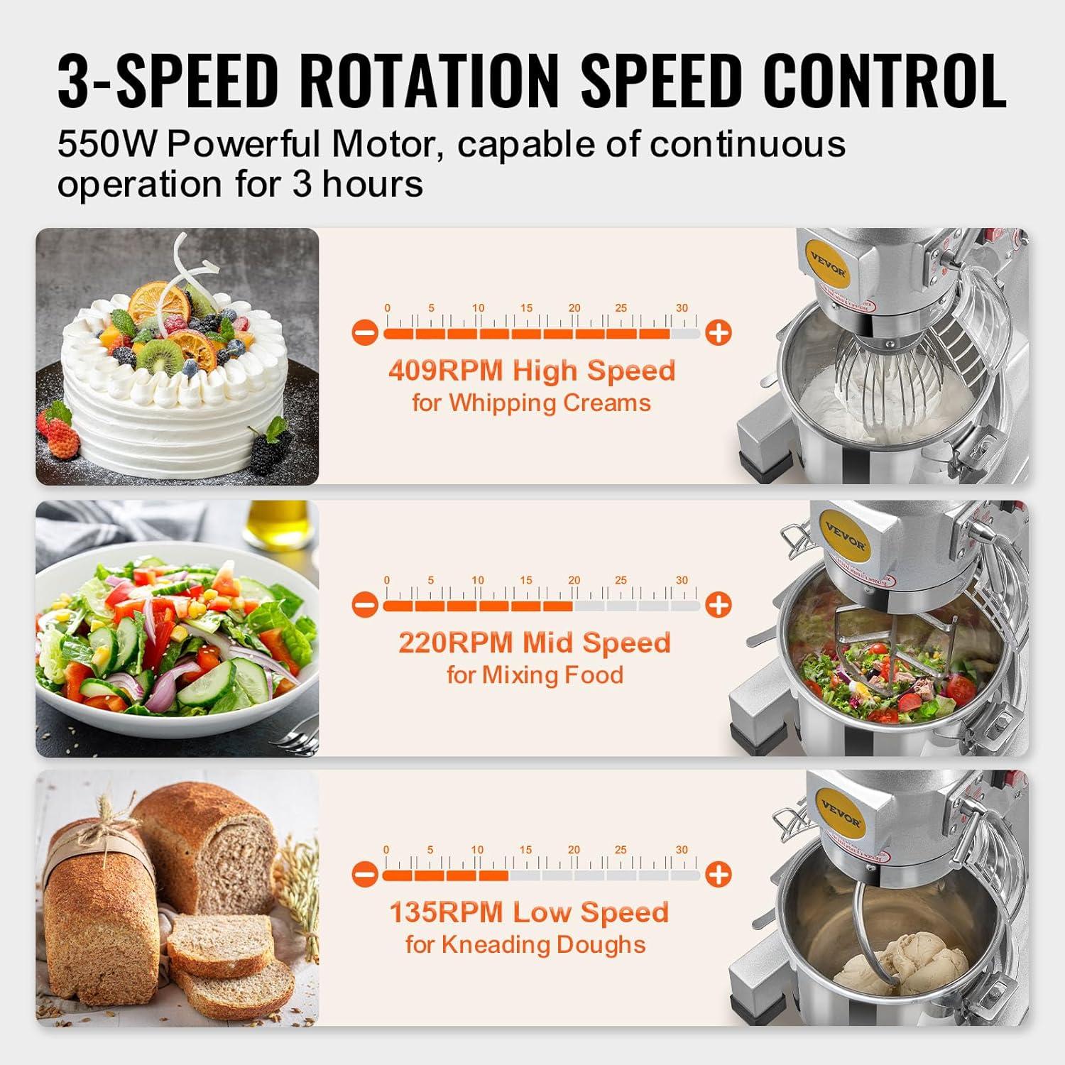 VEVOR 10 Quarts Stand Mixer Beater Mixer Accessory