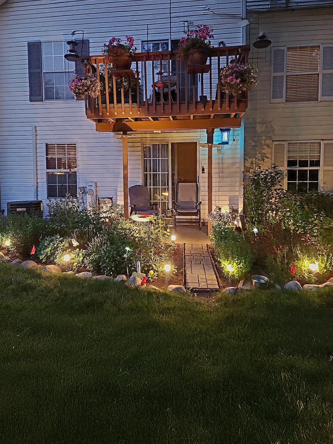 LEONLITE 8-Pack Low Voltage Landscape Lights Pathway, 3W 12V LED Path Lights, CRI90+, IP65 Waterproof Walkway Light, ETL Listed, Oil Rubbed Bronze Aluminum Housing, 3000K Warm White