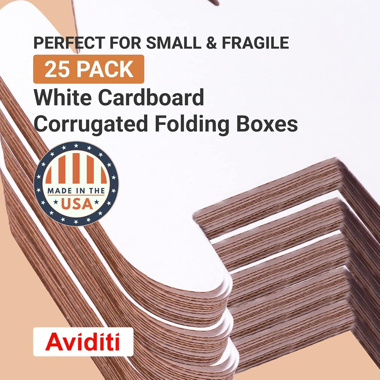 Small Brown Corrugated Cardboard Shipping Boxes, 25-Pack