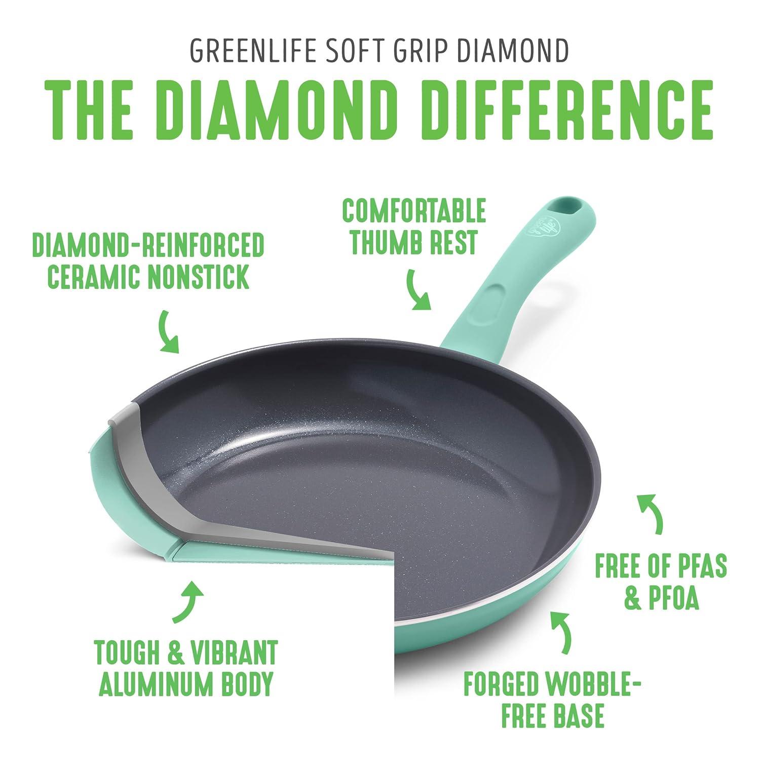 GreenLife GreenLife Soft Grip Pro 13 Piece Ceramic Non-Stick Cookware Set