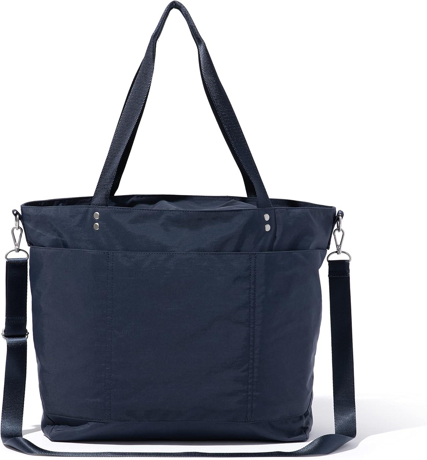 baggallini Women's Large Carryall Tote Bag with Crossbody Strap - FRENCH NAVY