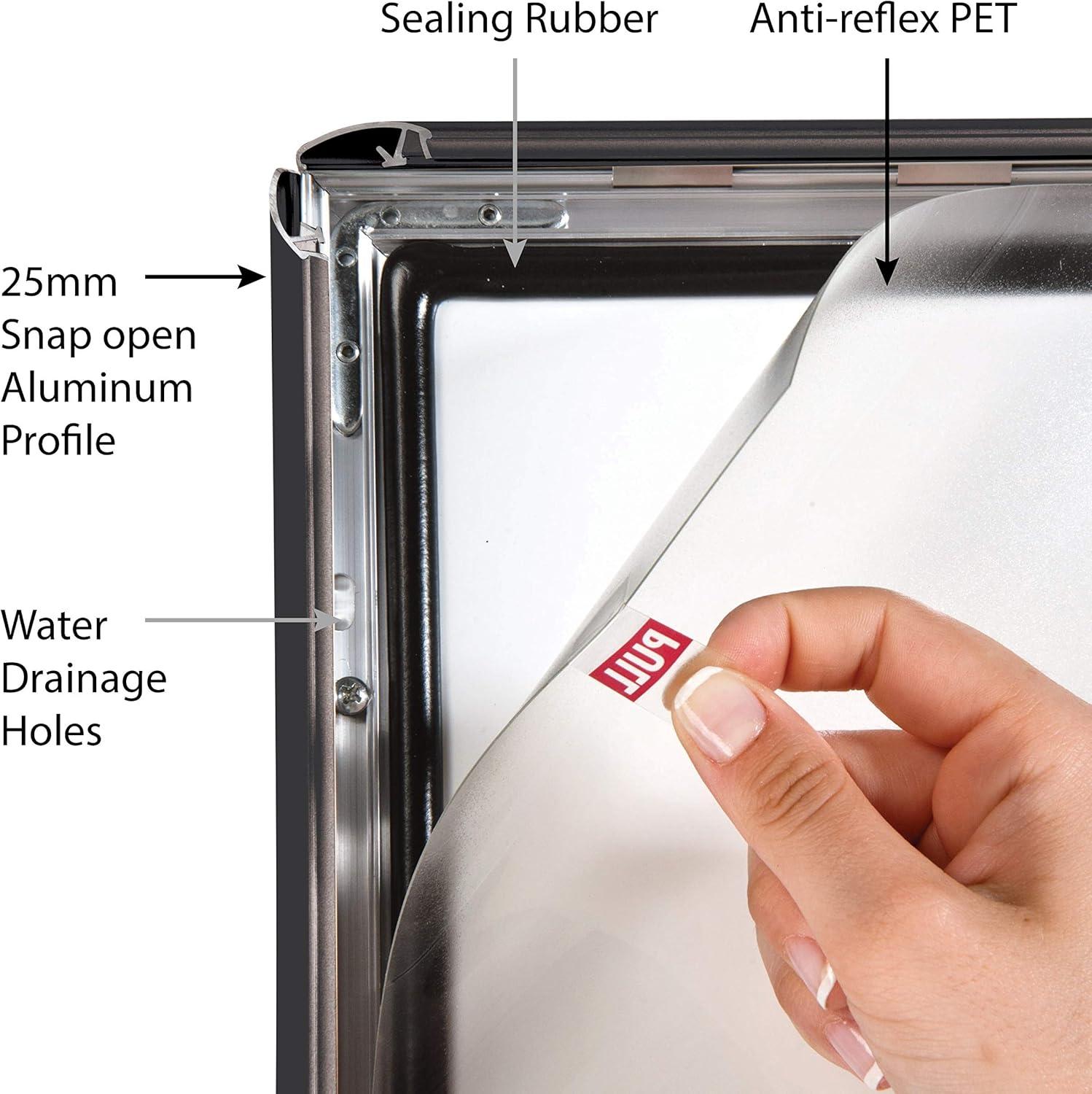MT Displays Weatherproof Outdoor Snap Poster Frame