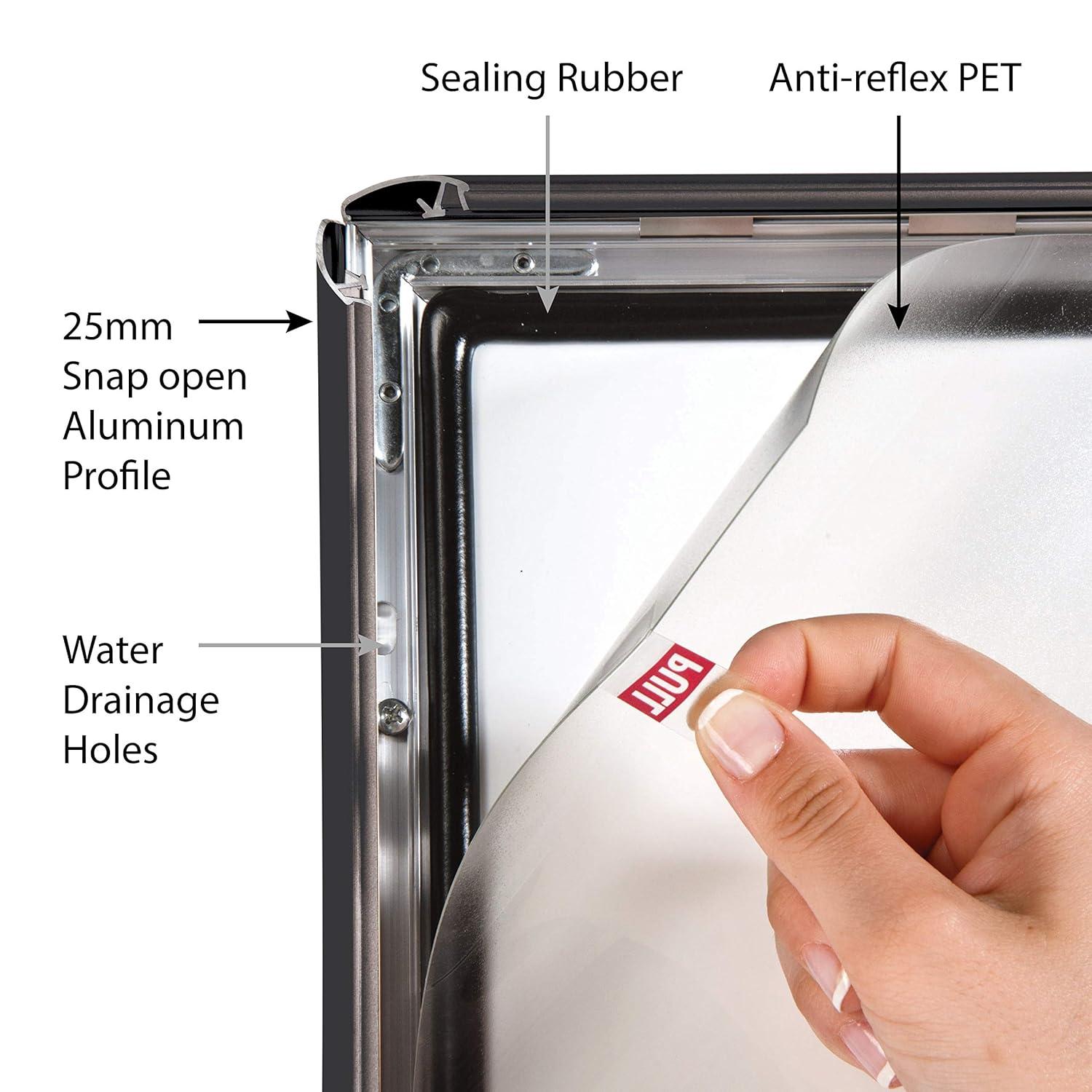 MT Displays Weatherproof Outdoor Snap Poster Frame