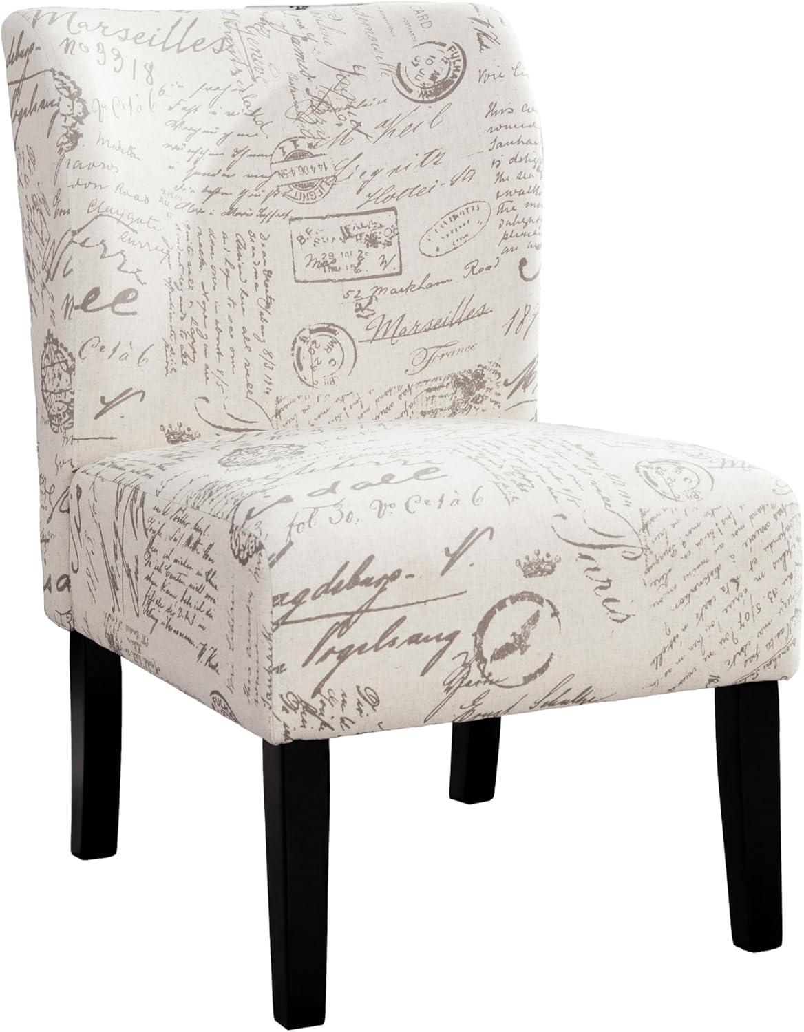 Roundhill Furniture Capa Fabric Armless Contemporary Accent Chair