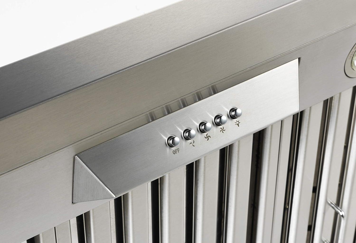 NXR Professional Ranges 30" Stainless Steel 800 CFM Under Cabinet Range Hood with Baffle Filter