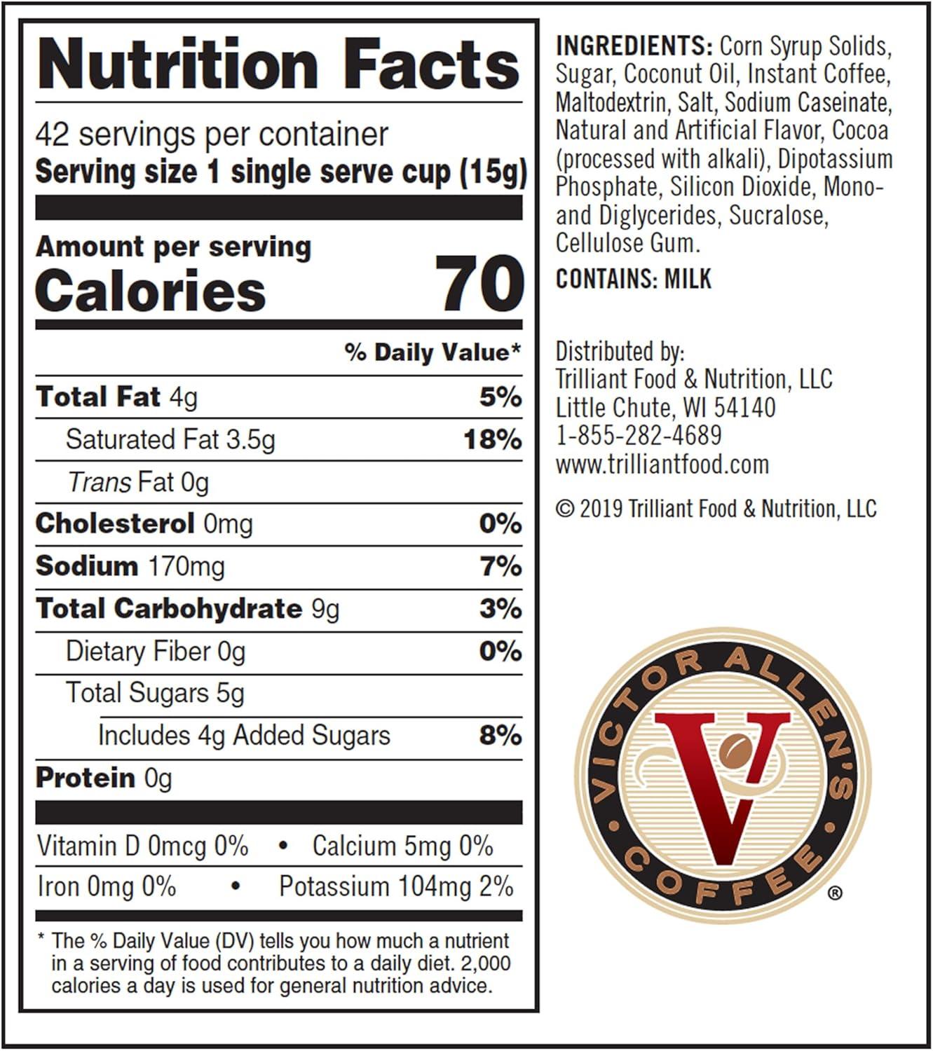 Victor Allen's Coffee French Vanilla Flavored Cappuccino Cups, 42 Ct