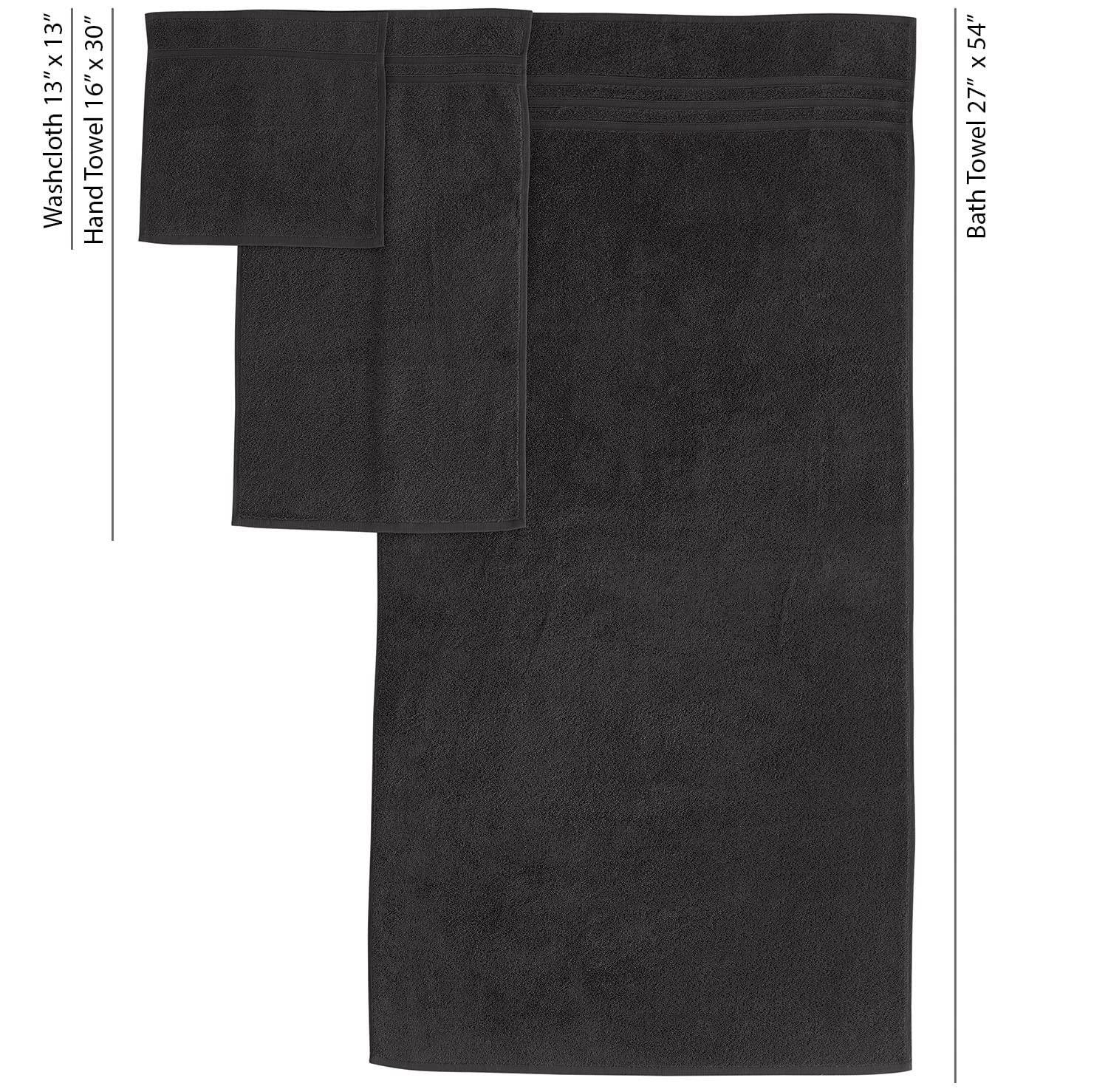 Hawmam Linen Coral 6 Piece Bath Towels Set for Bathroom Original Turkish Cotton Soft, Absorbent 2 Bath Towels, 2 Hand Towels, 2 Washcloths