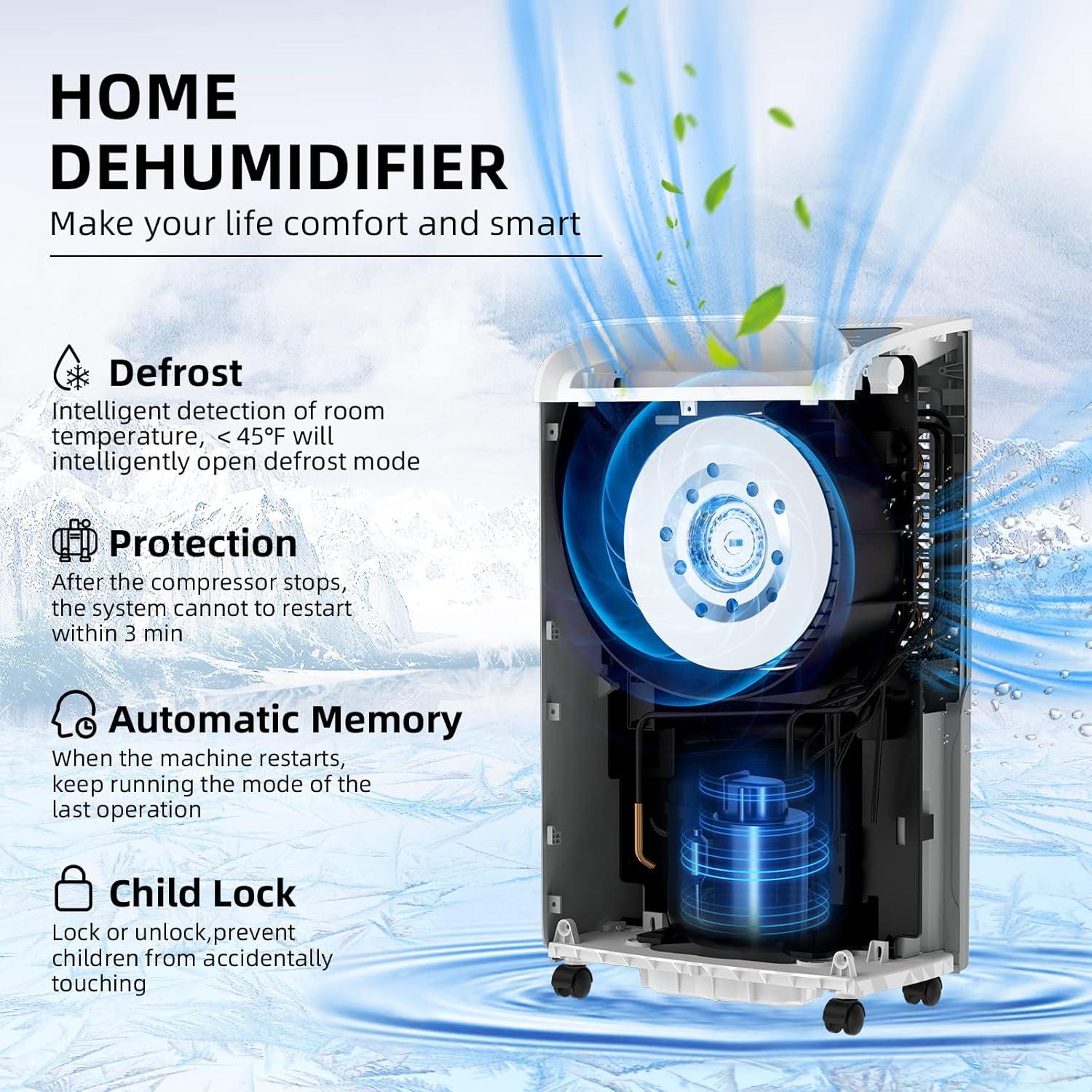 AirPlus White 70 Pint Dehumidifier with Drain Hose