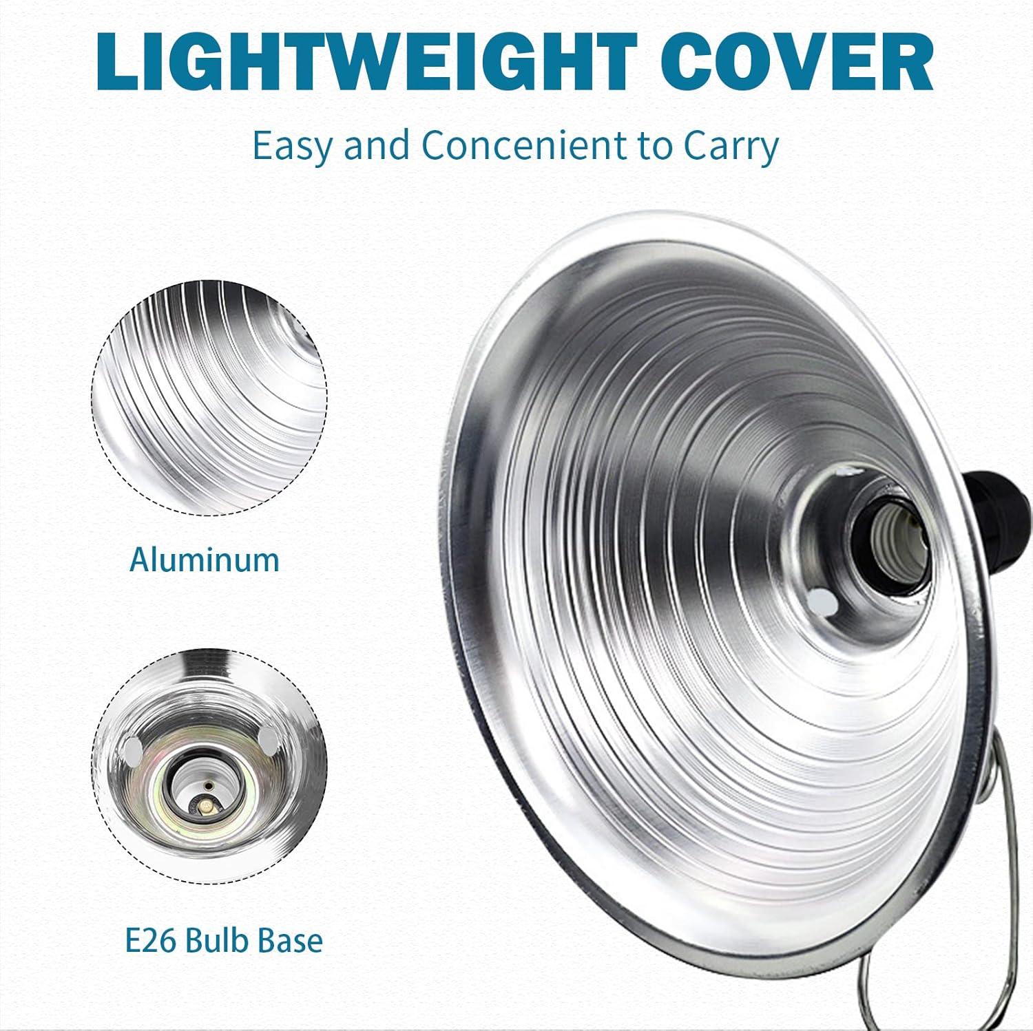 8.5 Inch Aluminum Clamp Lamp with Reflector, 2 Pack