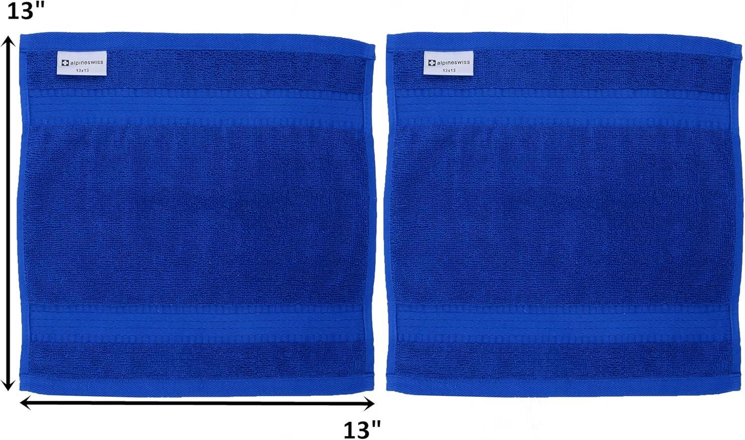 Alpine Swiss 100% Cotton 2 Piece Towel Set Soft Absorbent Face Hand Bath Towels