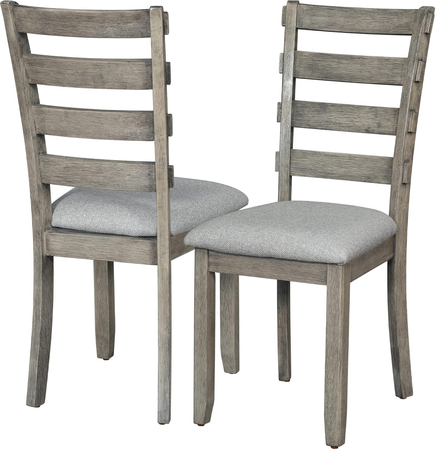 Bellemave Dining Table Set for 6, Rectangular Dining Table with Upholstered Chairs and Bench, 6-Piece Table Set for Dining Room and Kitchen, Retro Dining Room Table Set with Bench, 4 Chairs