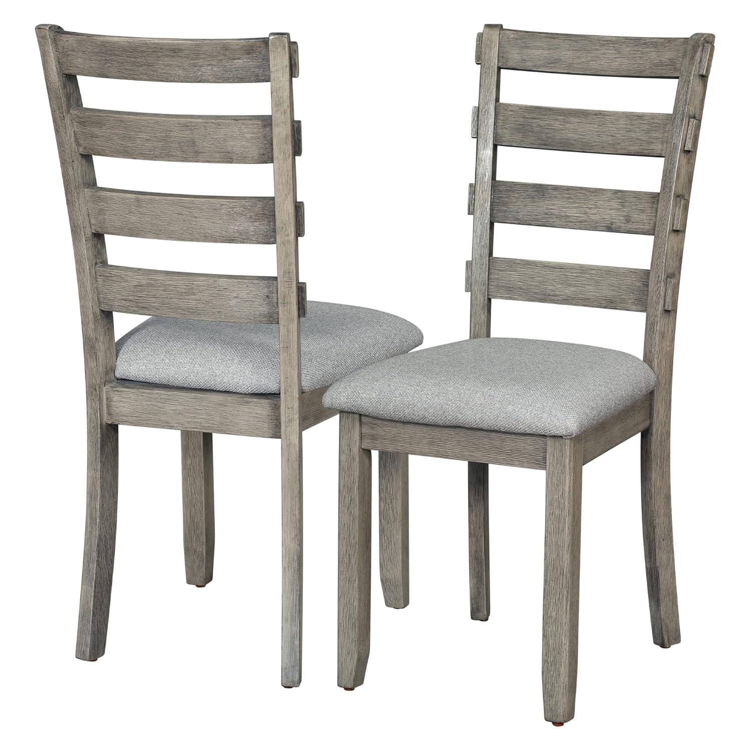 Bellemave Dining Table Set for 6, Rectangular Dining Table with Upholstered Chairs and Bench, 6-Piece Table Set for Dining Room and Kitchen, Retro Dining Room Table Set with Bench, 4 Chairs