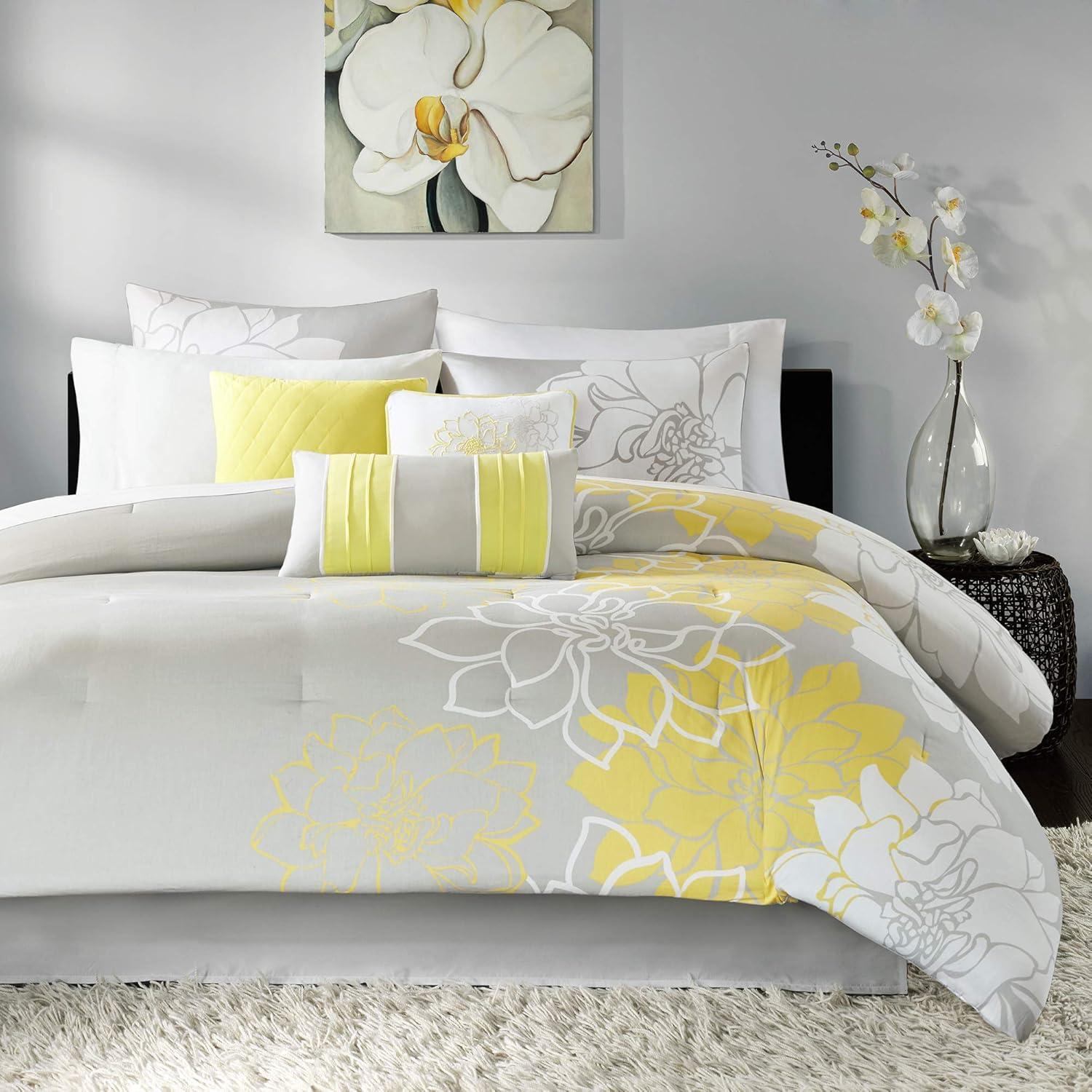 Madison Park Lola 7 Piece Floral Cotton Comforter Set