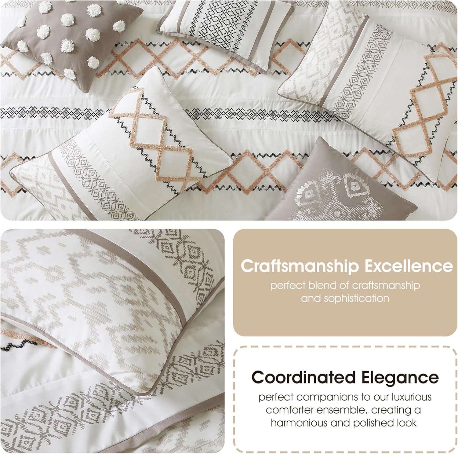 Nanshing America, Inc Anthony Microfiber 7 Piece Comforter Set