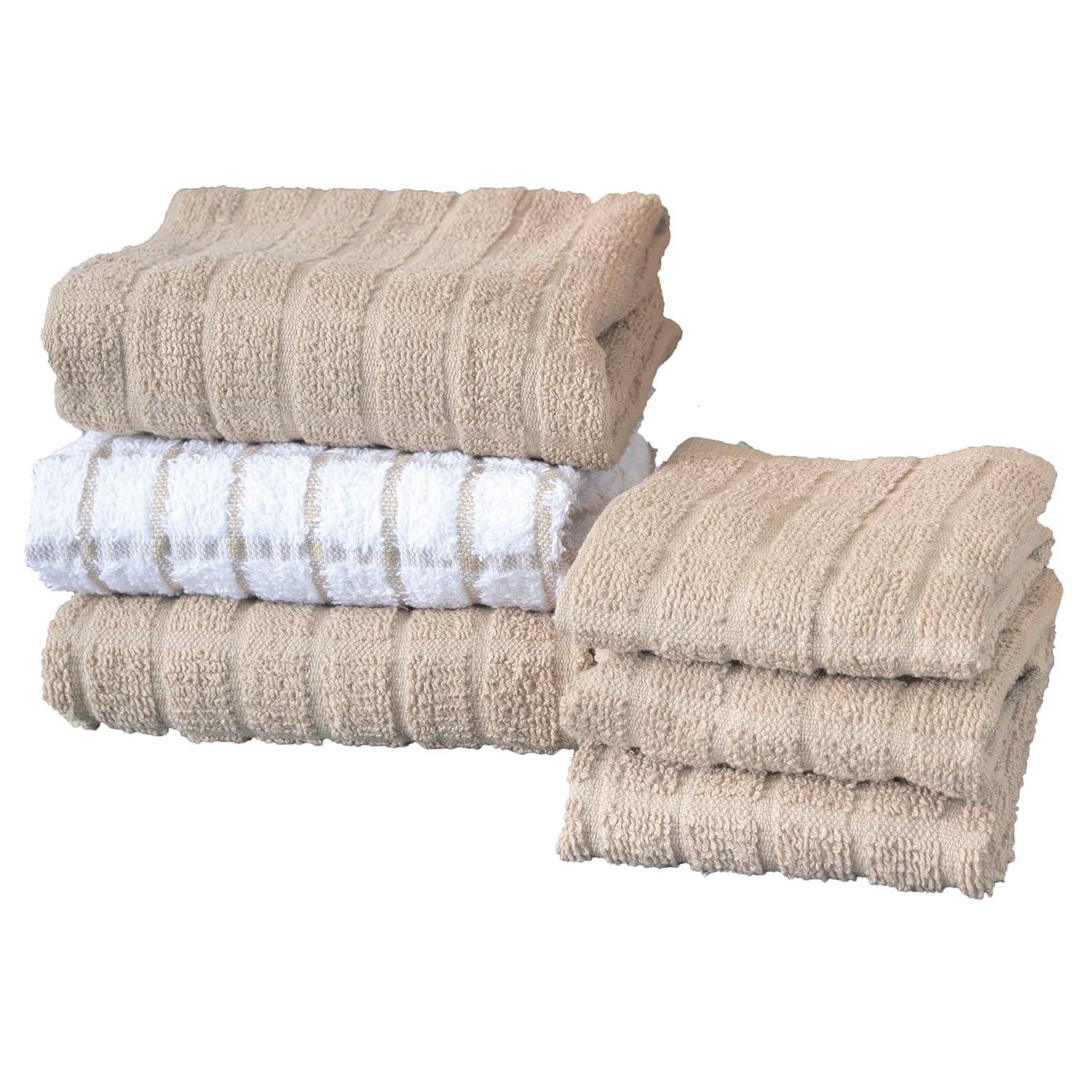 RITZ Cotton Plaid Kitchen Towel Linen Set (Set of 6)