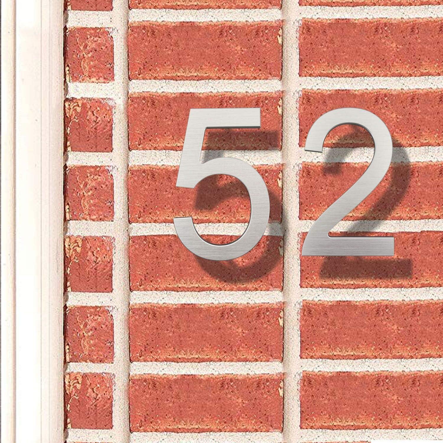 ModernStainlessHardware 6'' H Stainless Steel House Number