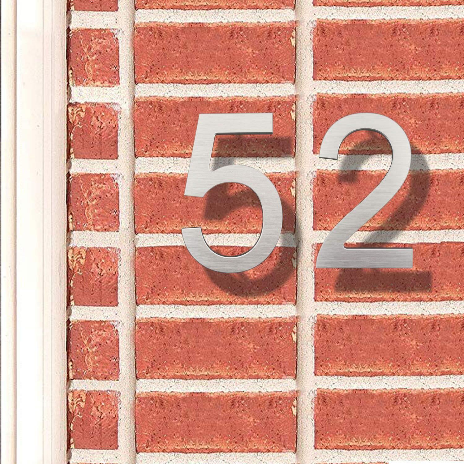 ModernStainlessHardware 6'' H Stainless Steel House Number