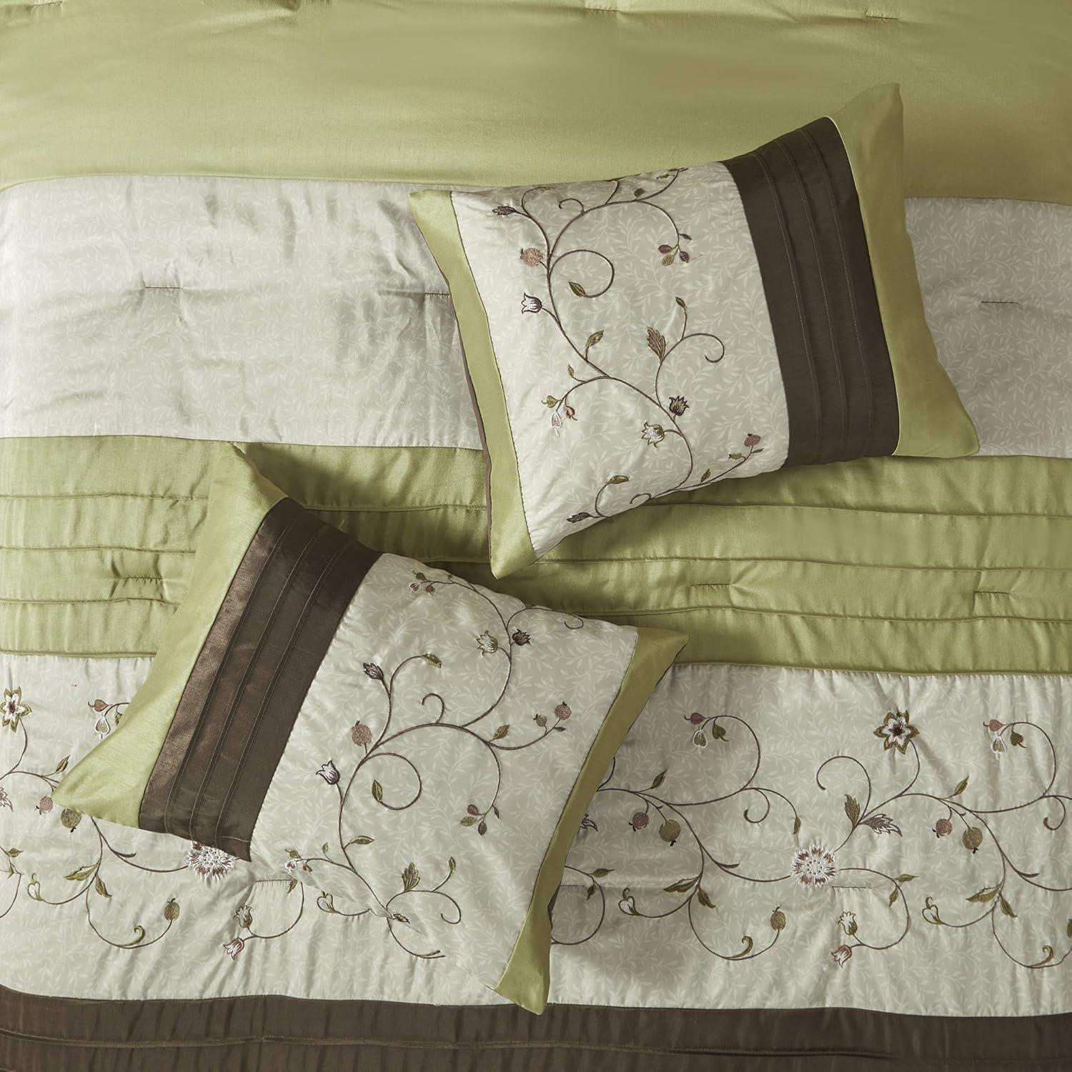 Madison Park Serene Embroidered 7 Piece Comforter Set