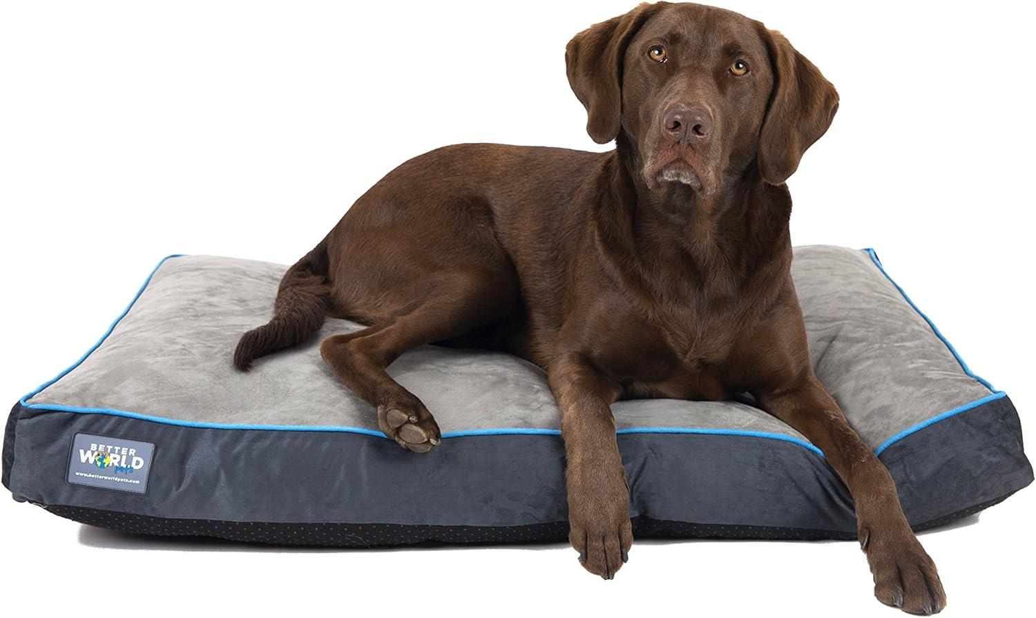 Better World Pets Orthopedic Dog Bed, Waterproof, Premium Memory Foam Washable Dog Bed, Large