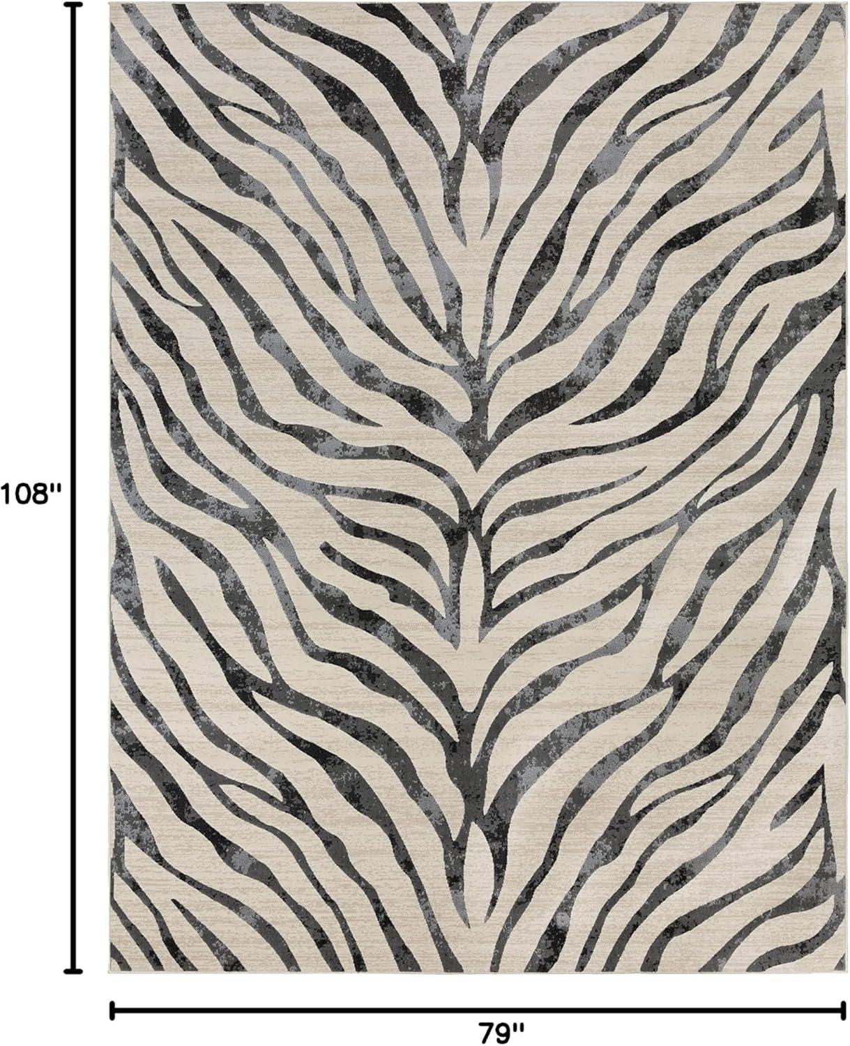 Mark & Day Chambery 6'7"x9' Rectangle Woven Indoor Area Rugs Charcoal