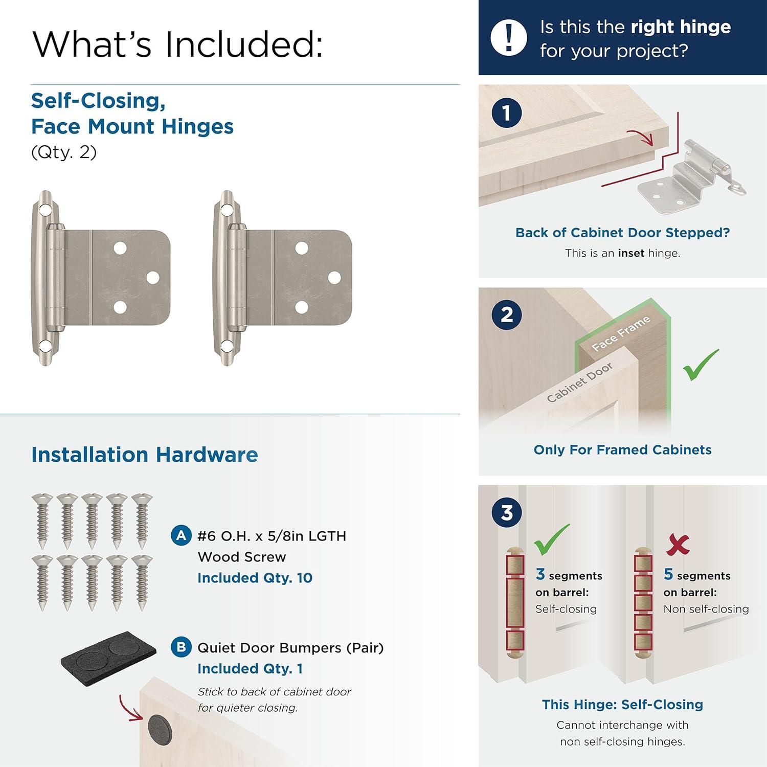 Face Mount Overlay Hinge