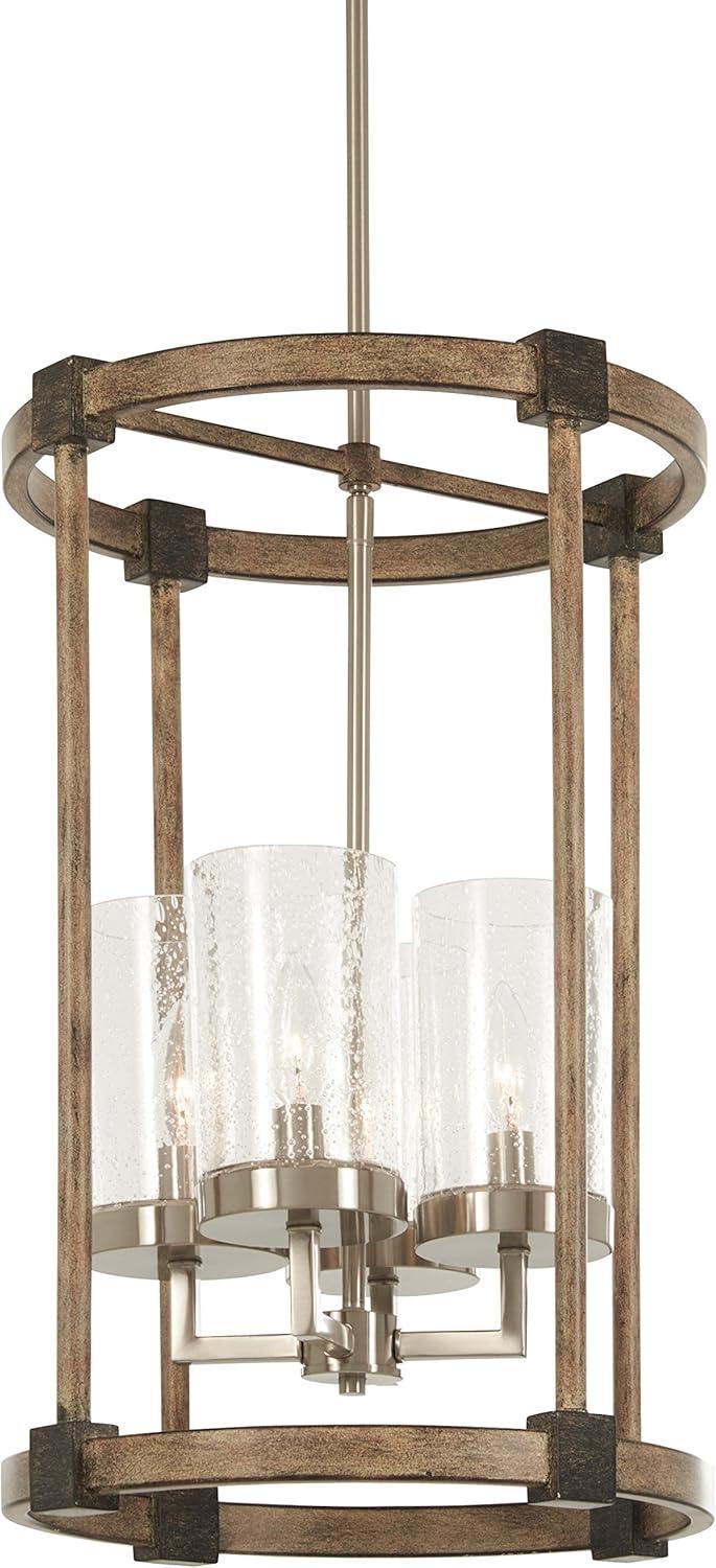 Minka Lavery Bridlewood 14 1/2"W Stone Gray and Nickel 4-Light Pendant