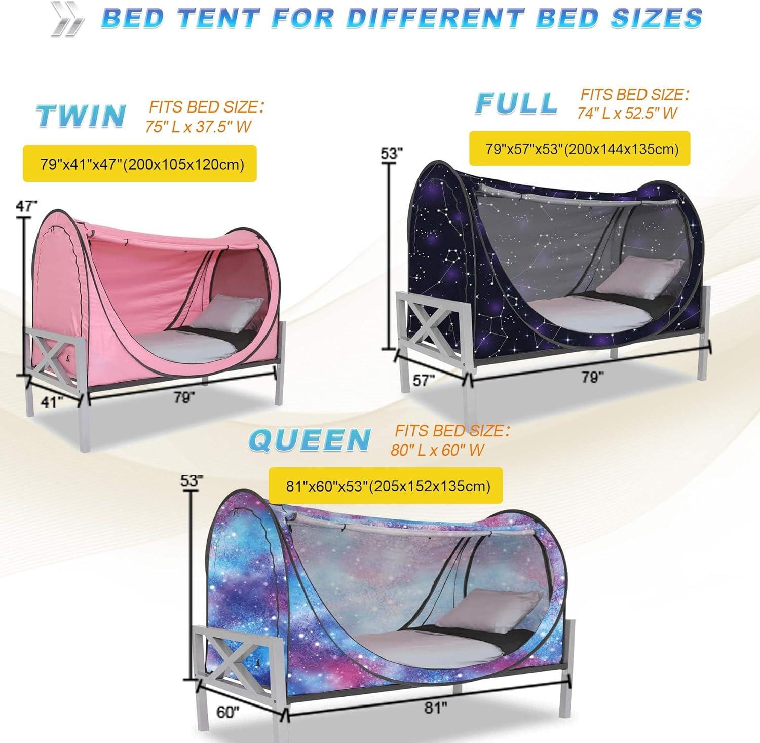 Privacy Pop Eclipse Bed Tent - Twin/Unicorn Galaxy