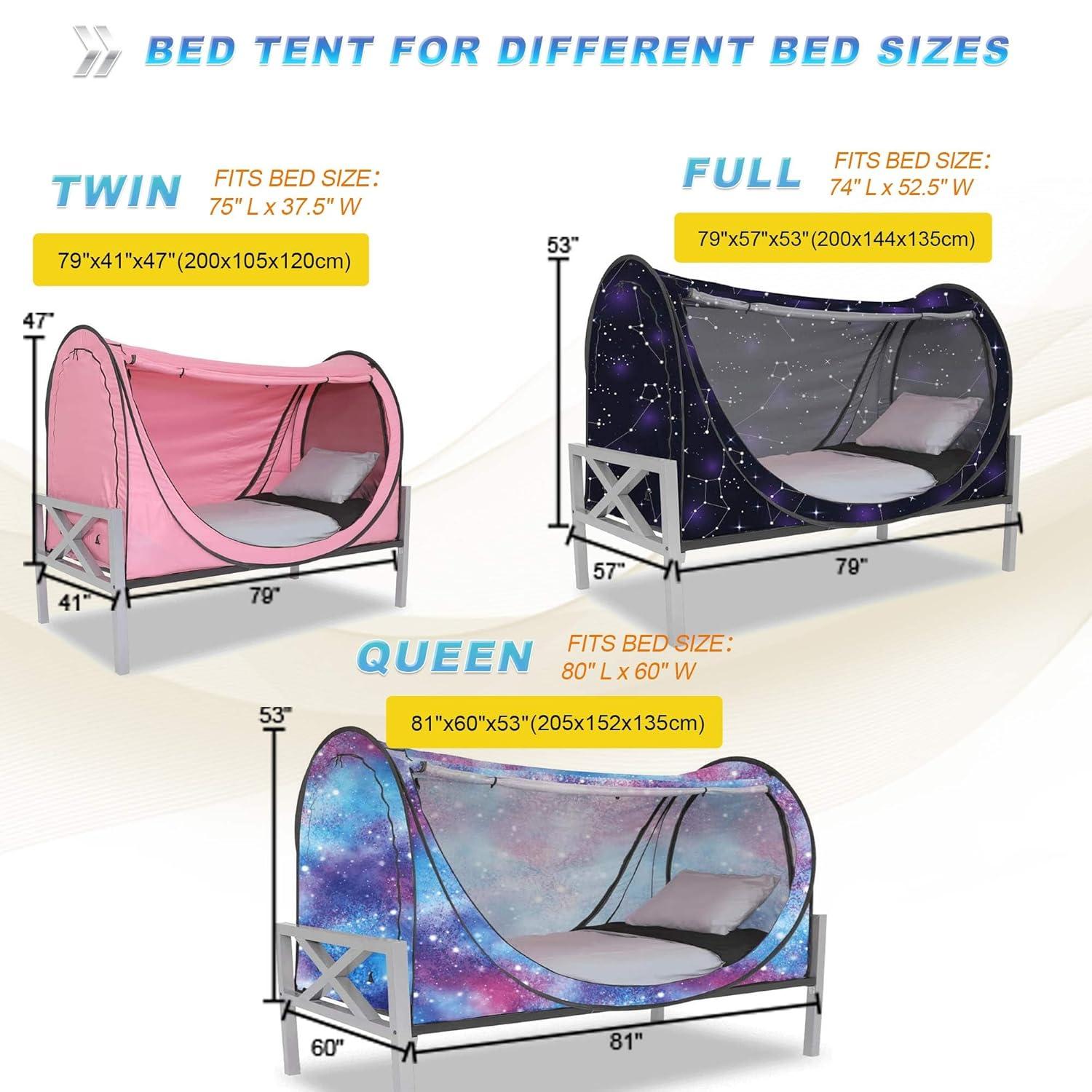 Privacy Pop Eclipse Bed Tent - Twin/Unicorn Galaxy