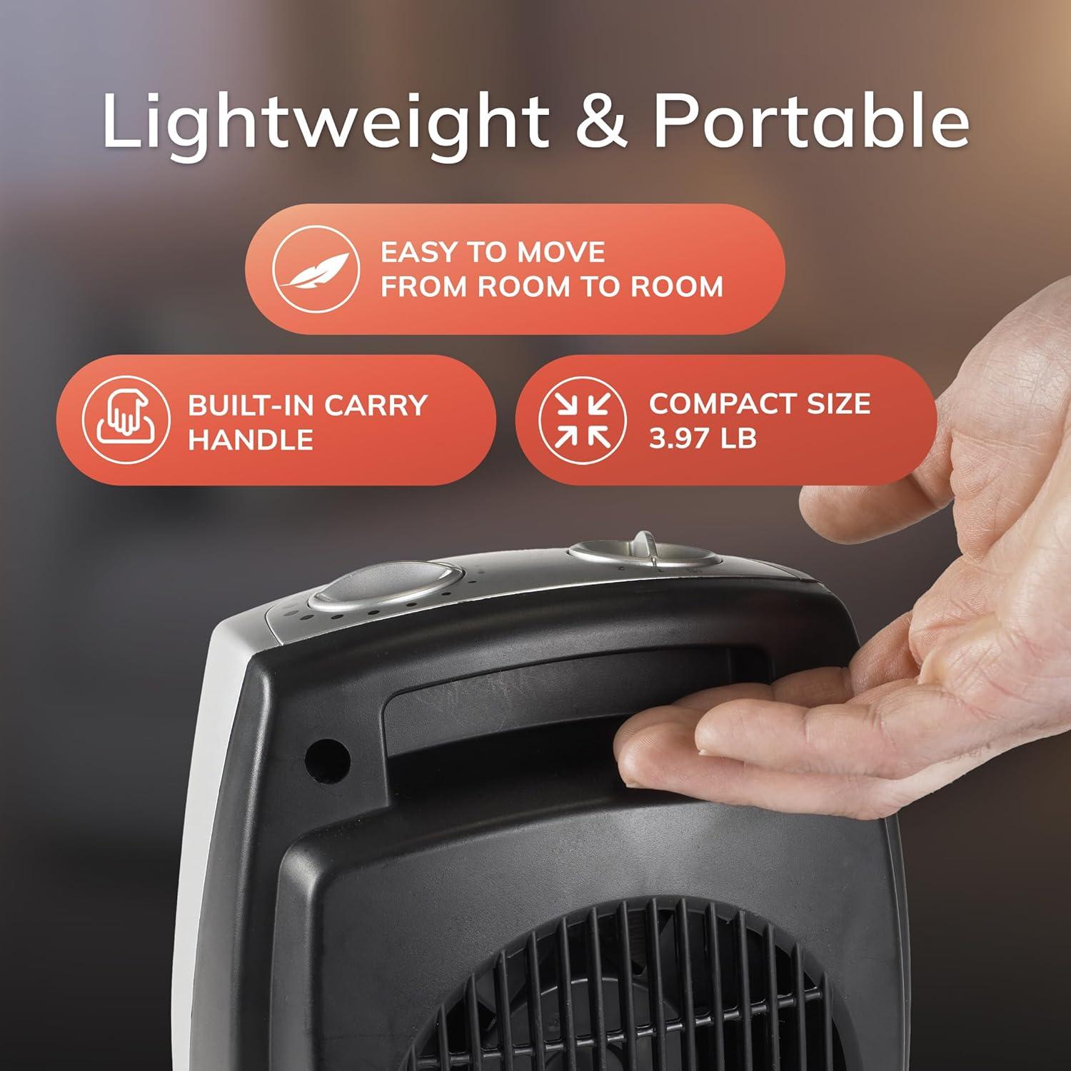 Lasko Ceramic 1500 Watt 5118 BTU Electric Compact Space Heater with Adjustable Thermostat