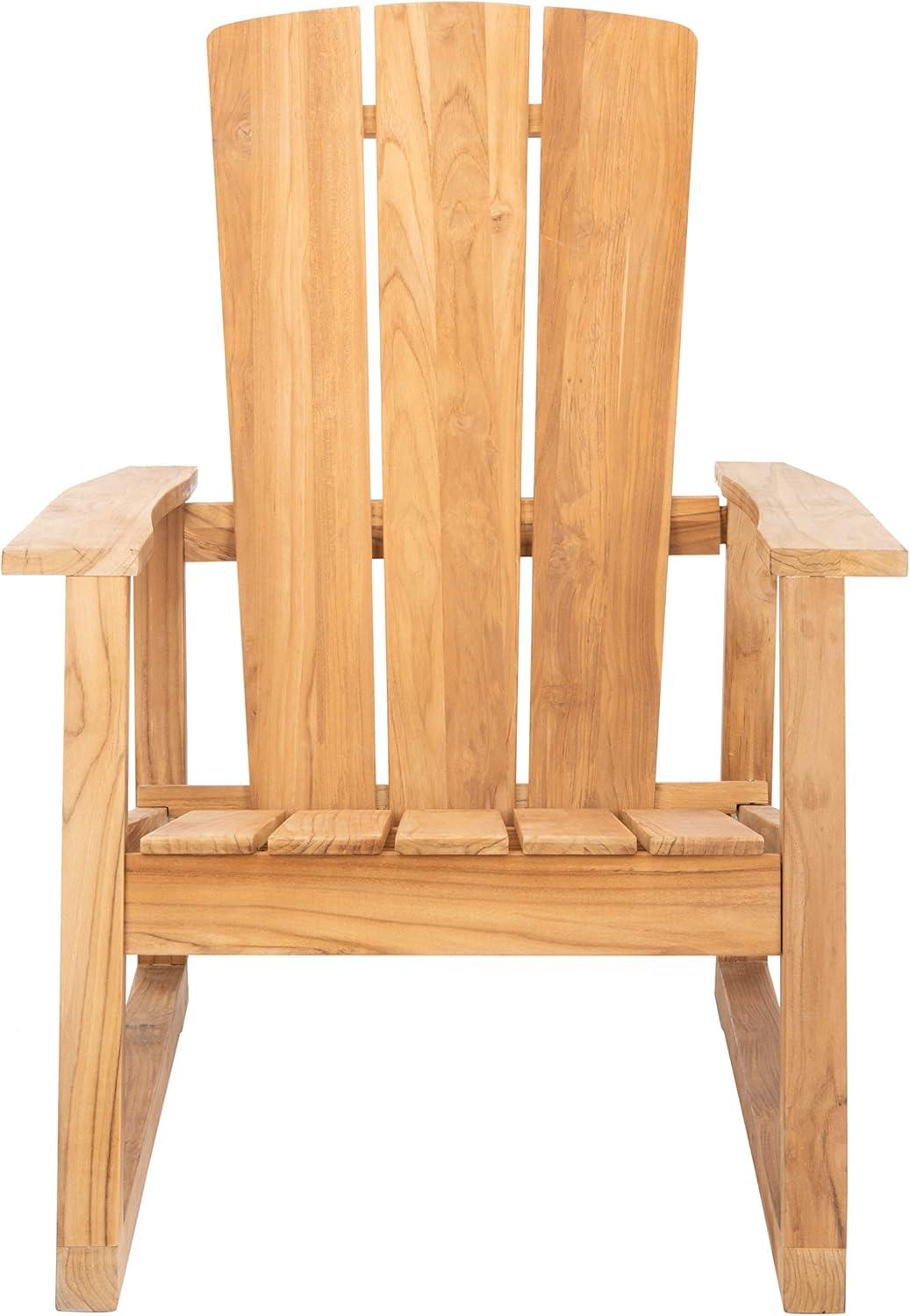 SAFAVIEH Couture San Juan Brazilian Teak Adirondack Chair, Natural