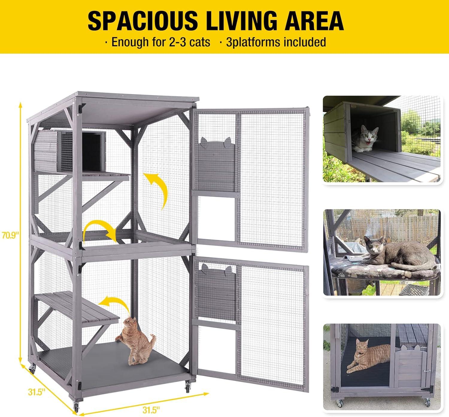Aivituvin Portable Cat Playpen