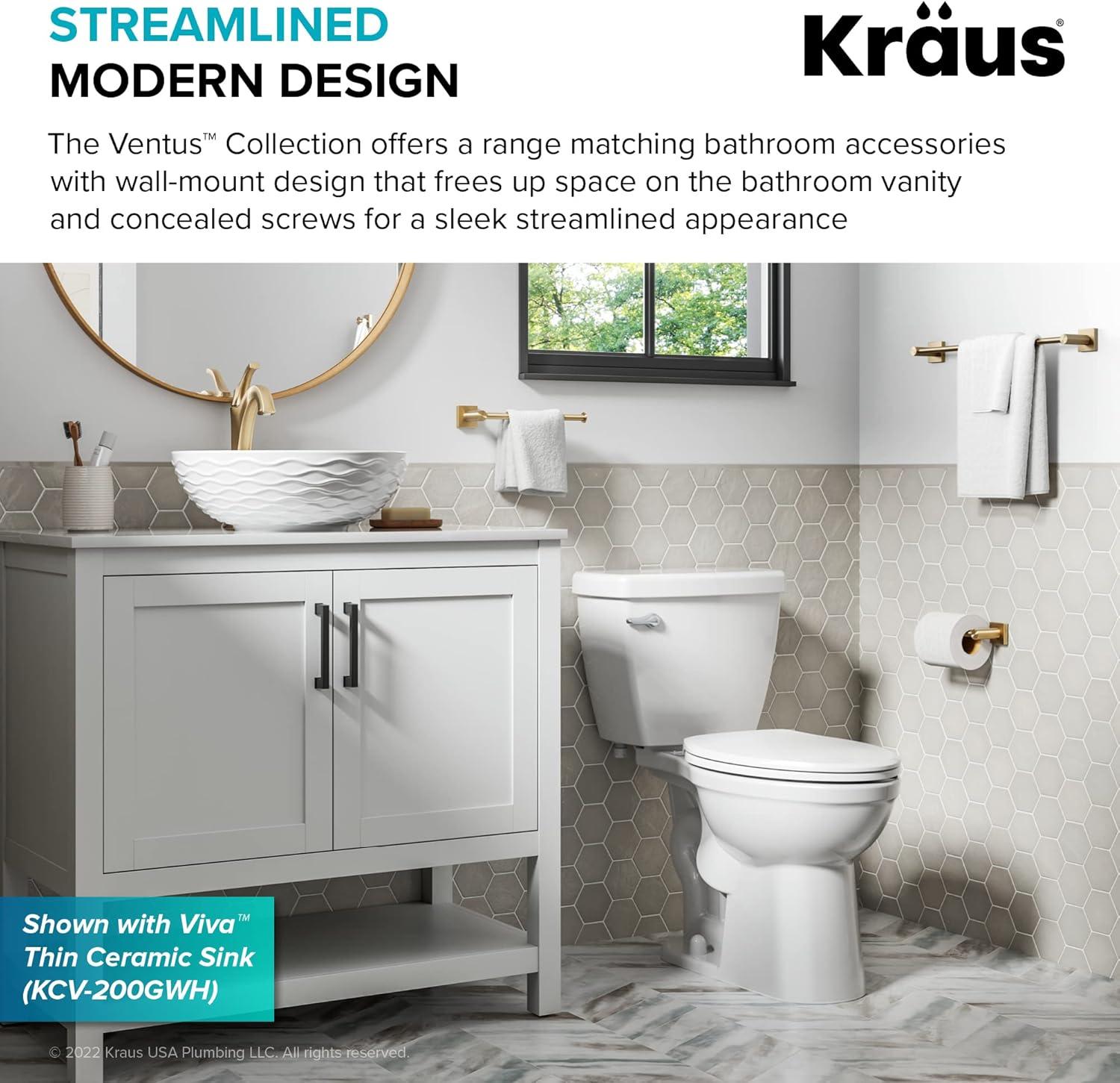 Kraus KEA-17701BG Ventus Wall Mounted Towel Hook