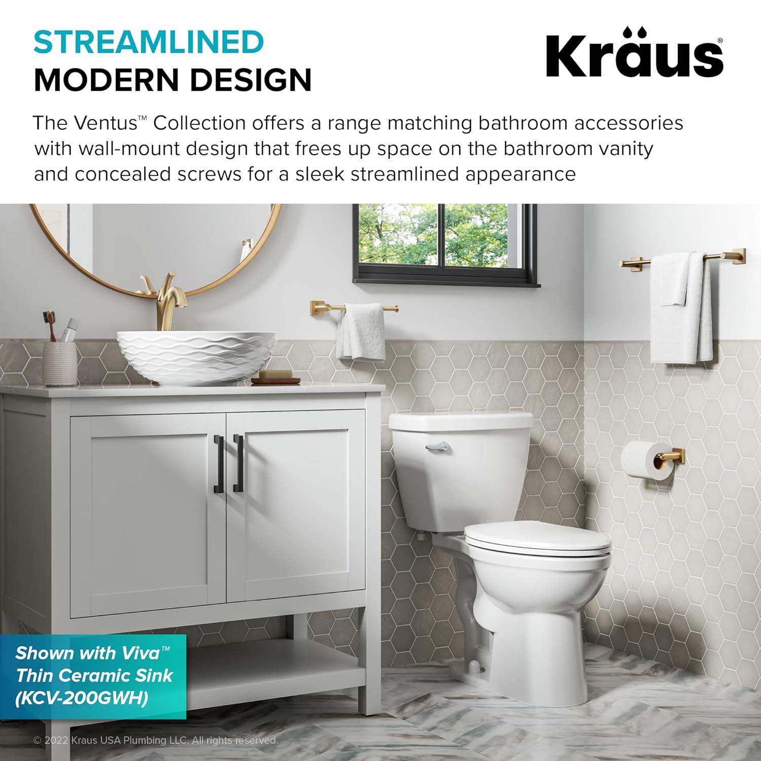 Kraus KEA-17701BG Ventus Wall Mounted Towel Hook