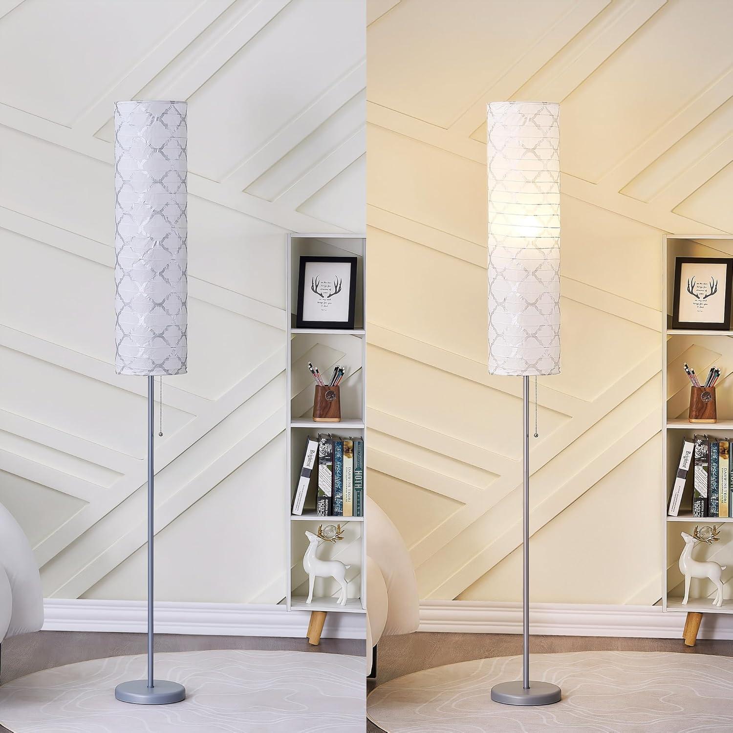 Wrought Studio™ 65" Minimalist Paper Lantern Floor Lamp