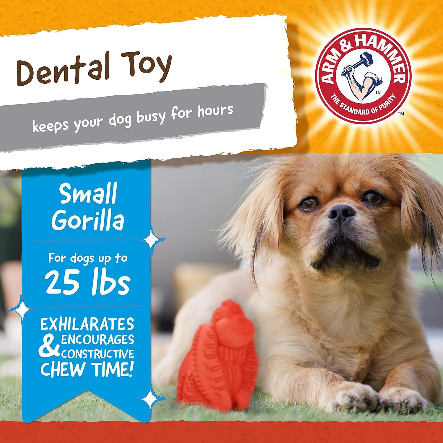 Small Red Gorilla Rubber Dental Chew Toy