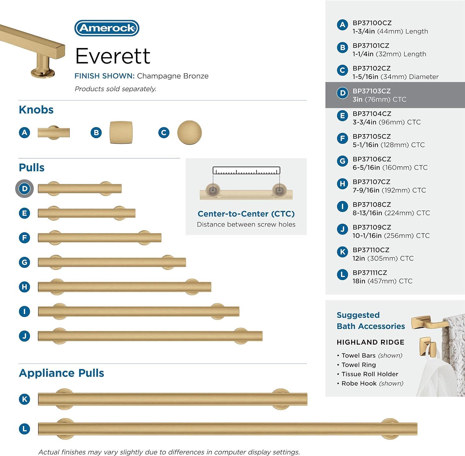 Amerock Everett Cabinet or Drawer Pull