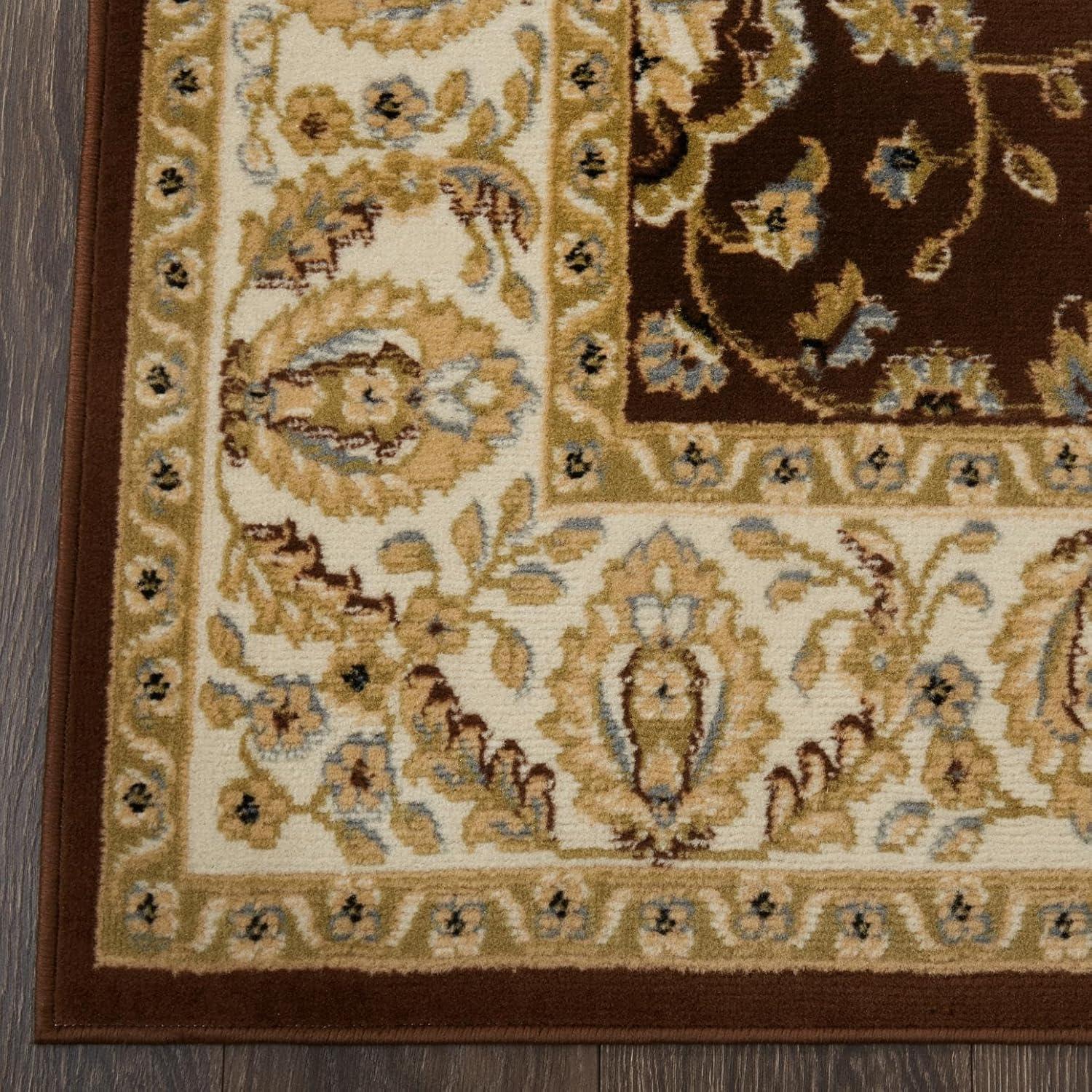 Lizette Oriental Brown/Beige Area Rug